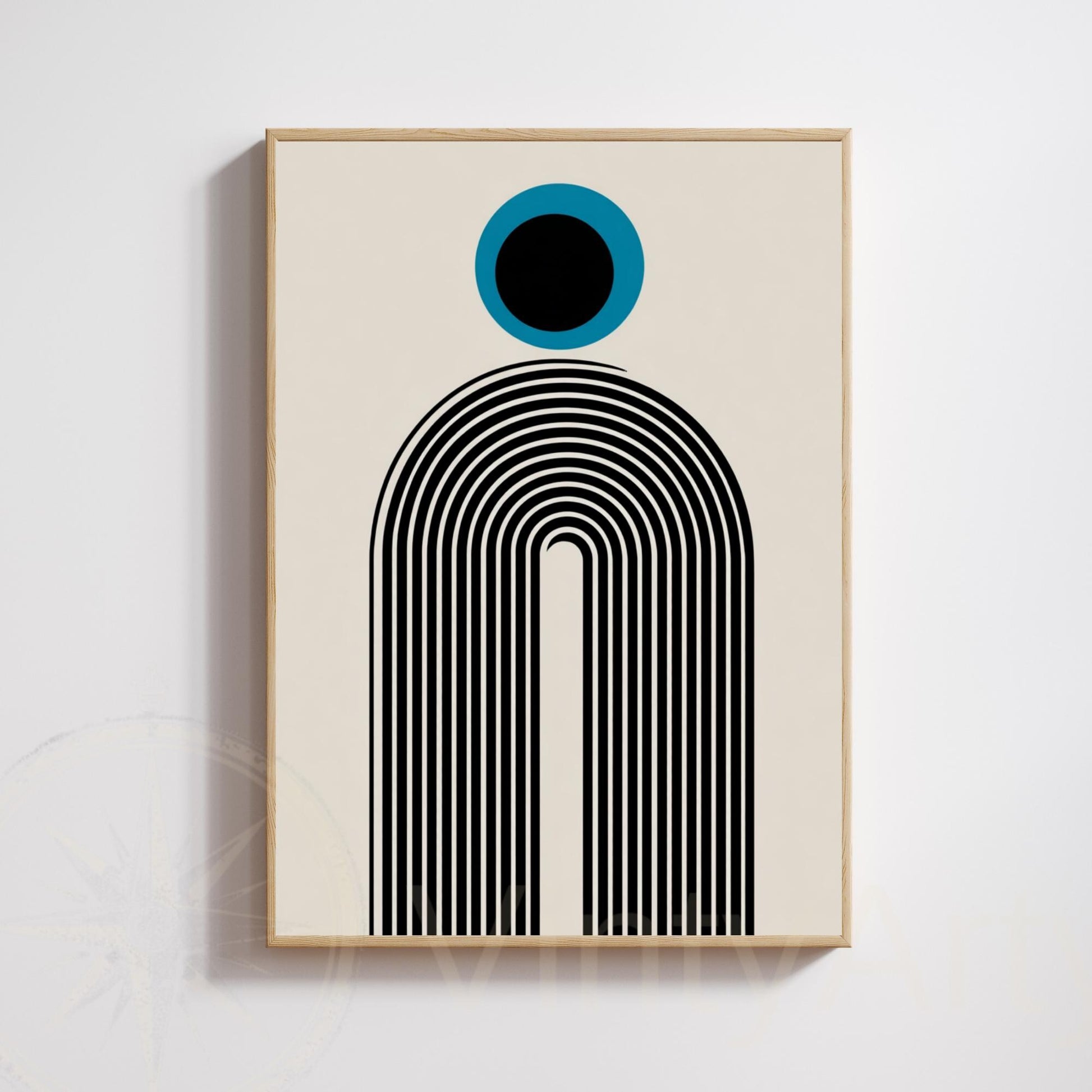 Affiche Bauhaus Minimaliste – Art Géométrique Moderne, Poster Abstrait