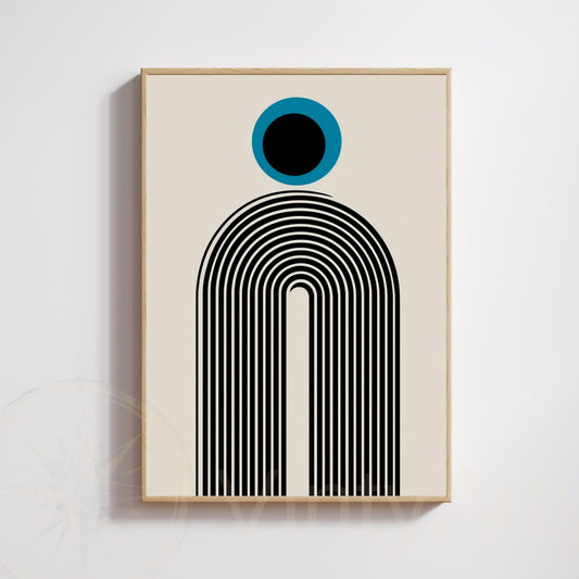 Affiche Bauhaus Minimaliste – Art Géométrique Moderne, Poster Abstrait