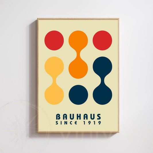 Affiche Bauhaus Abstraite – Poster Géométrique Moderne, Décoration Murale