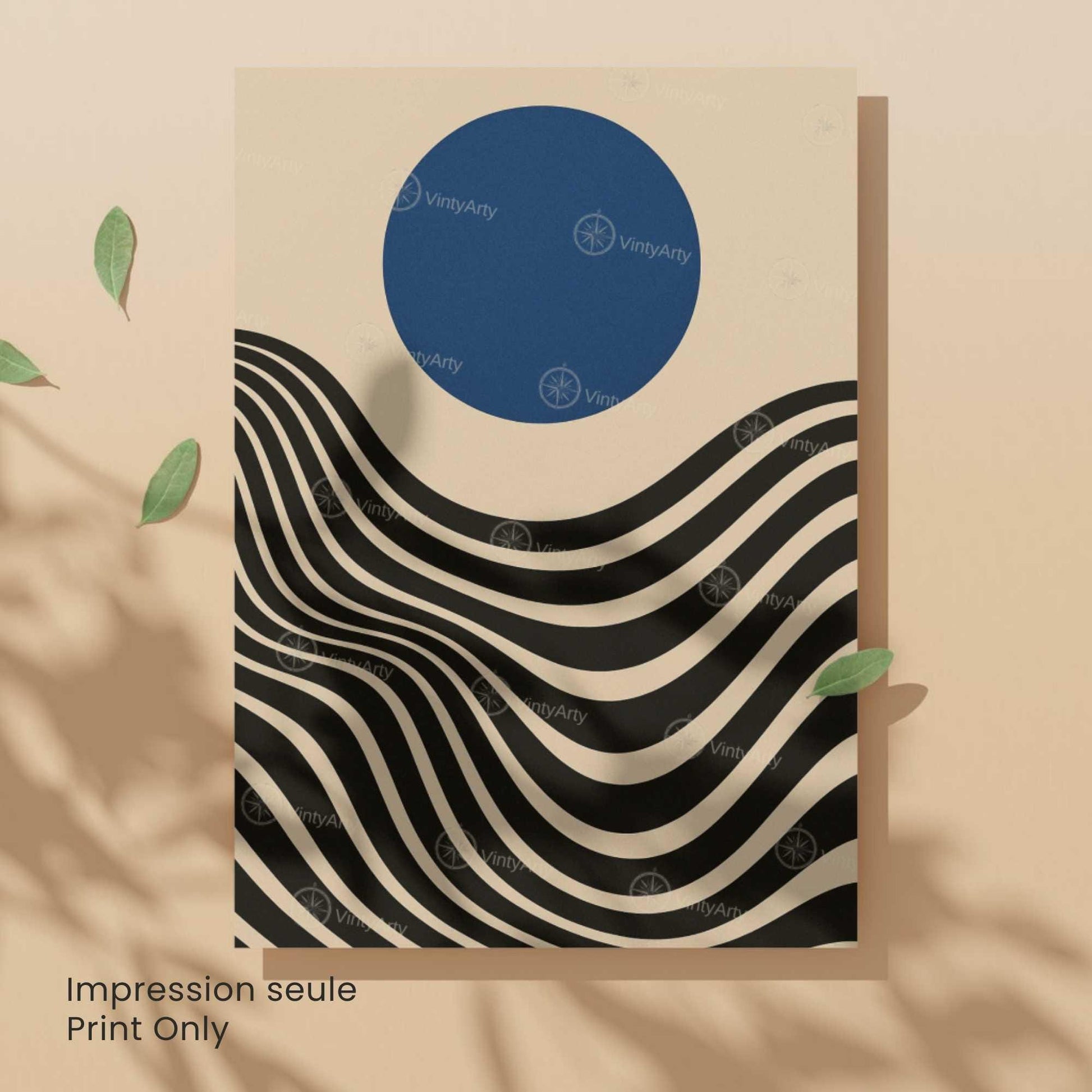 Affiche Bauhaus abstraite – Poster minimaliste géométrique, art mural moderne