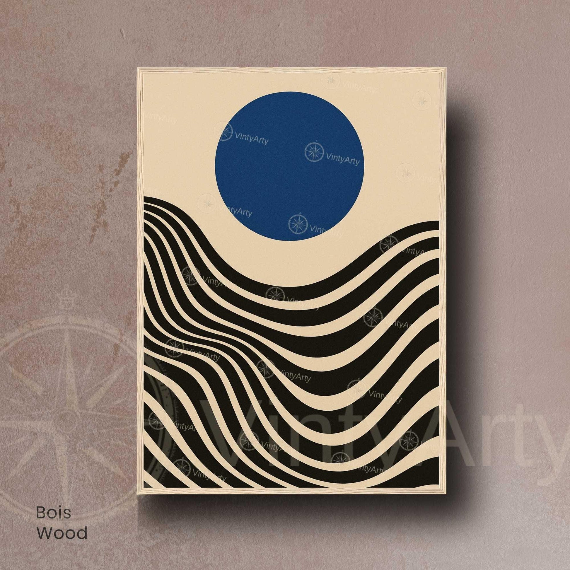 Affiche Bauhaus abstraite – Poster minimaliste géométrique, art mural moderne