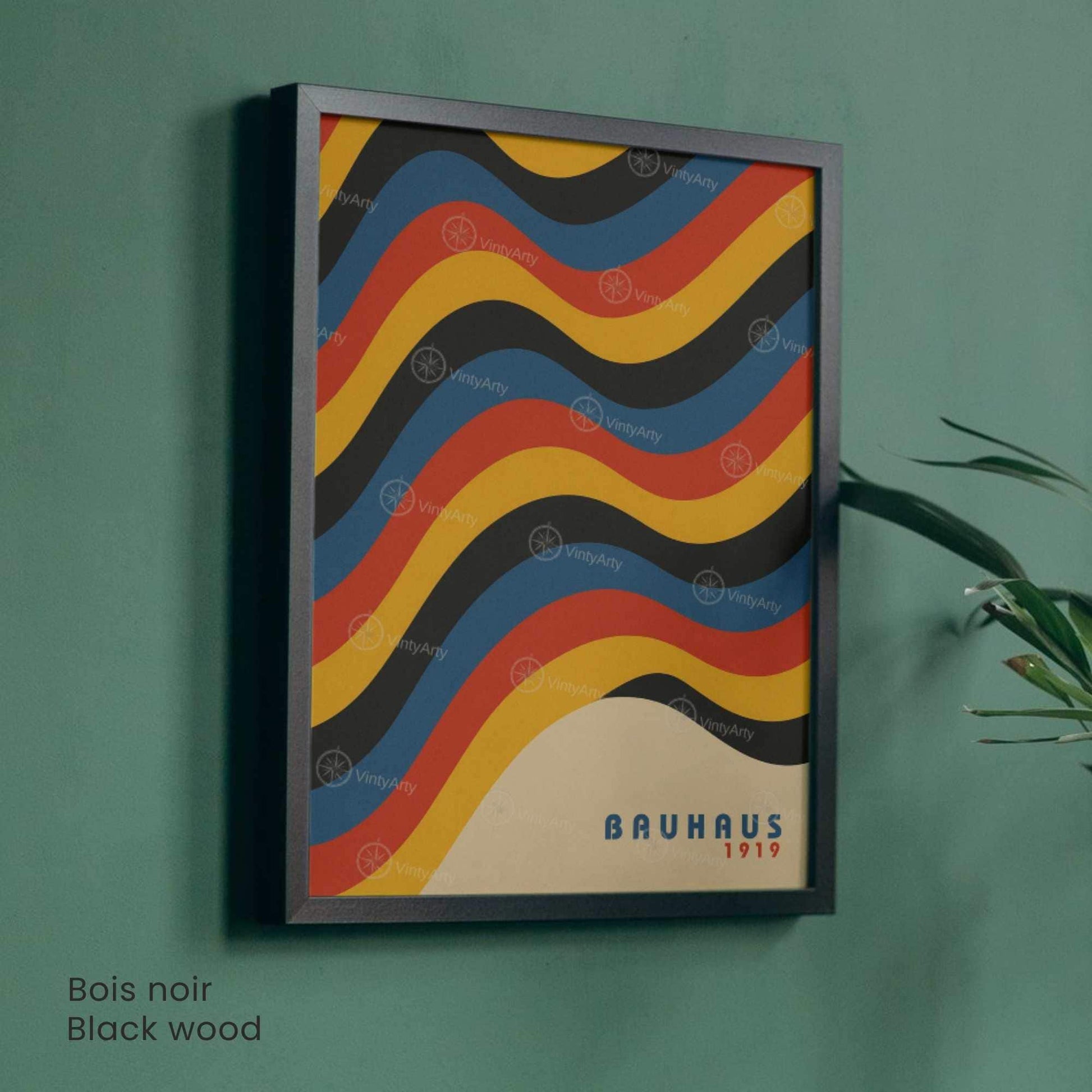 Affiche Bauhaus Vagues – Poster abstrait géométrique – Art mural design