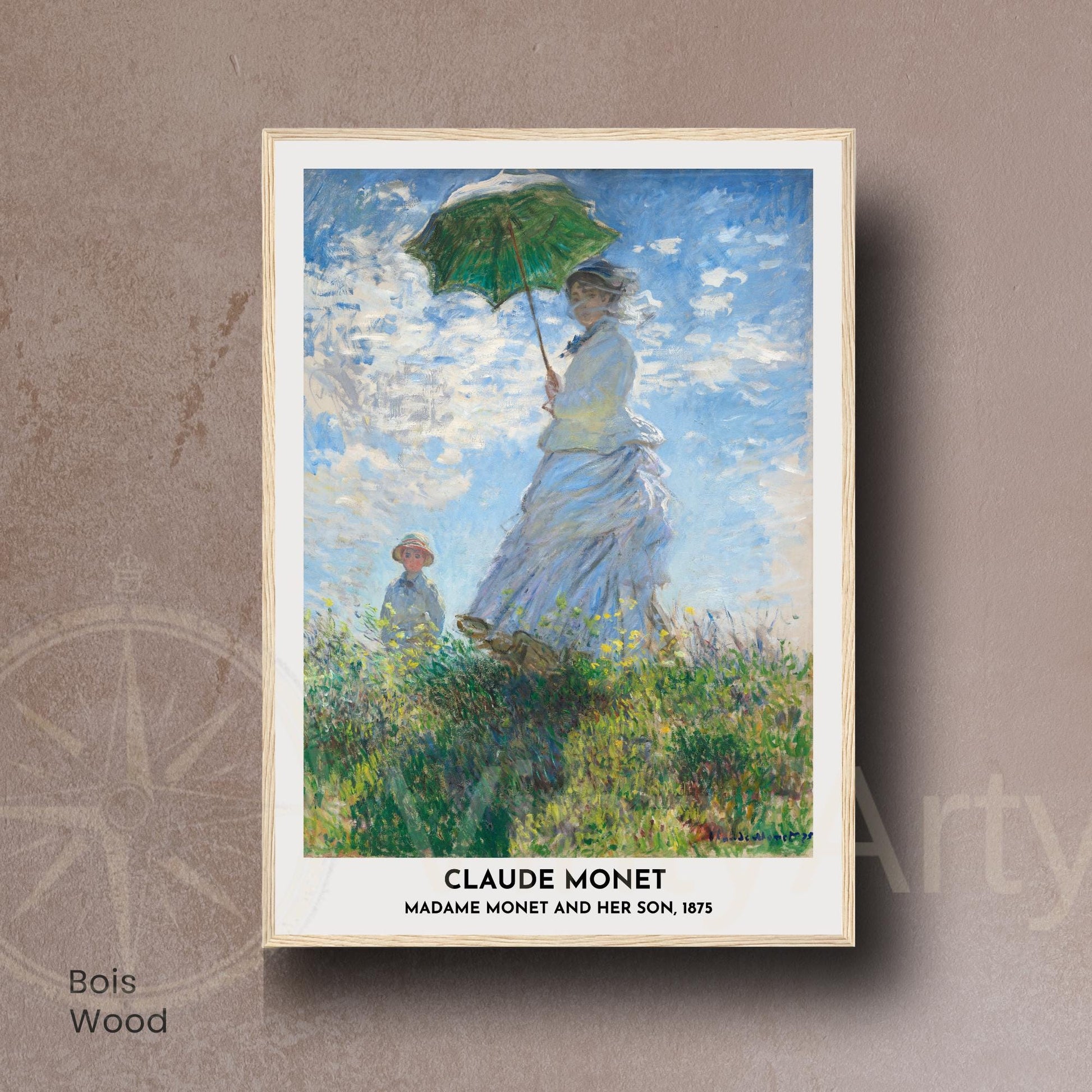Affiche Claude Monet – Madame Monet et son fils, 1875 – Poster impressionniste