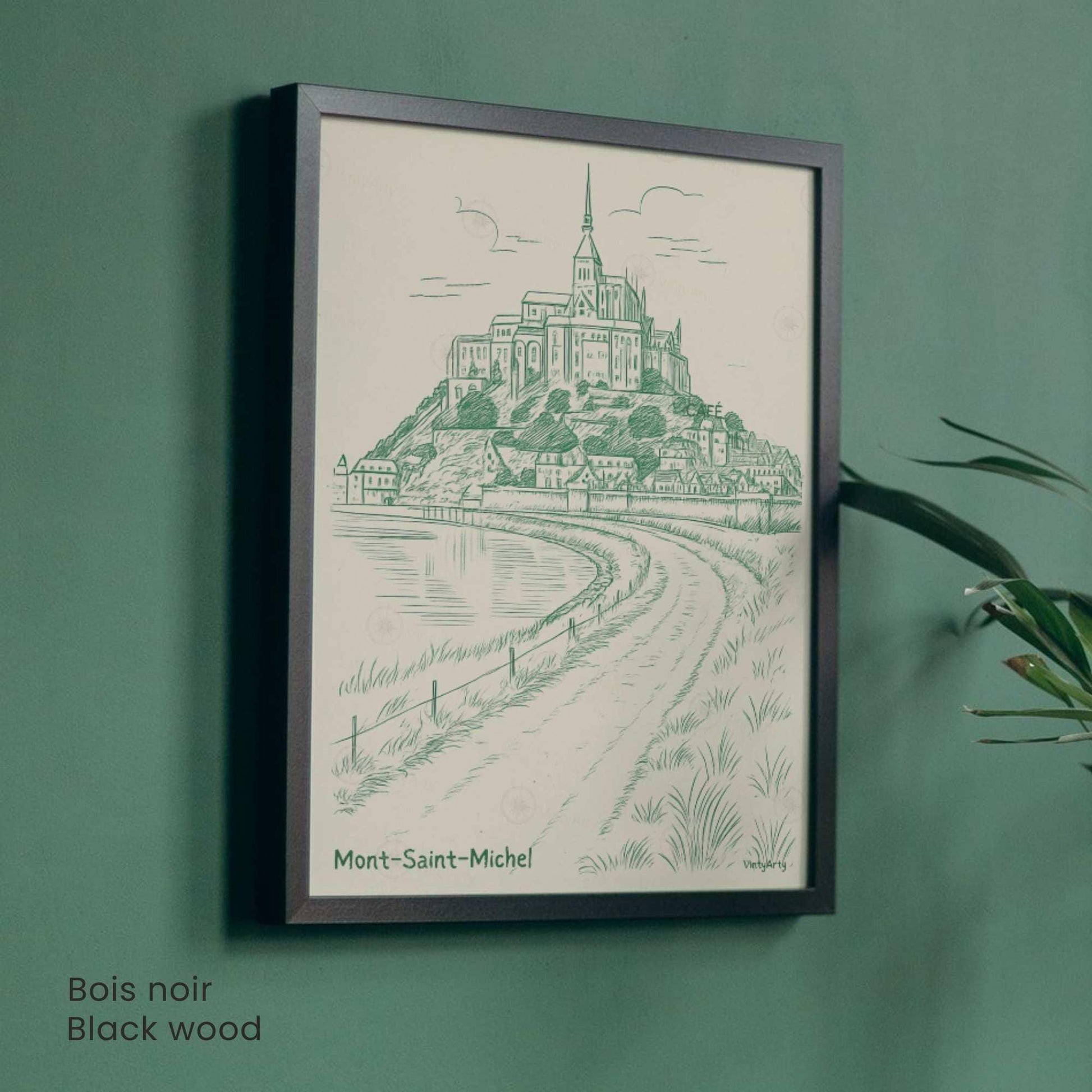 Affiche Mont Saint-Michel | Poster vintage France | Décoration murale Normandie