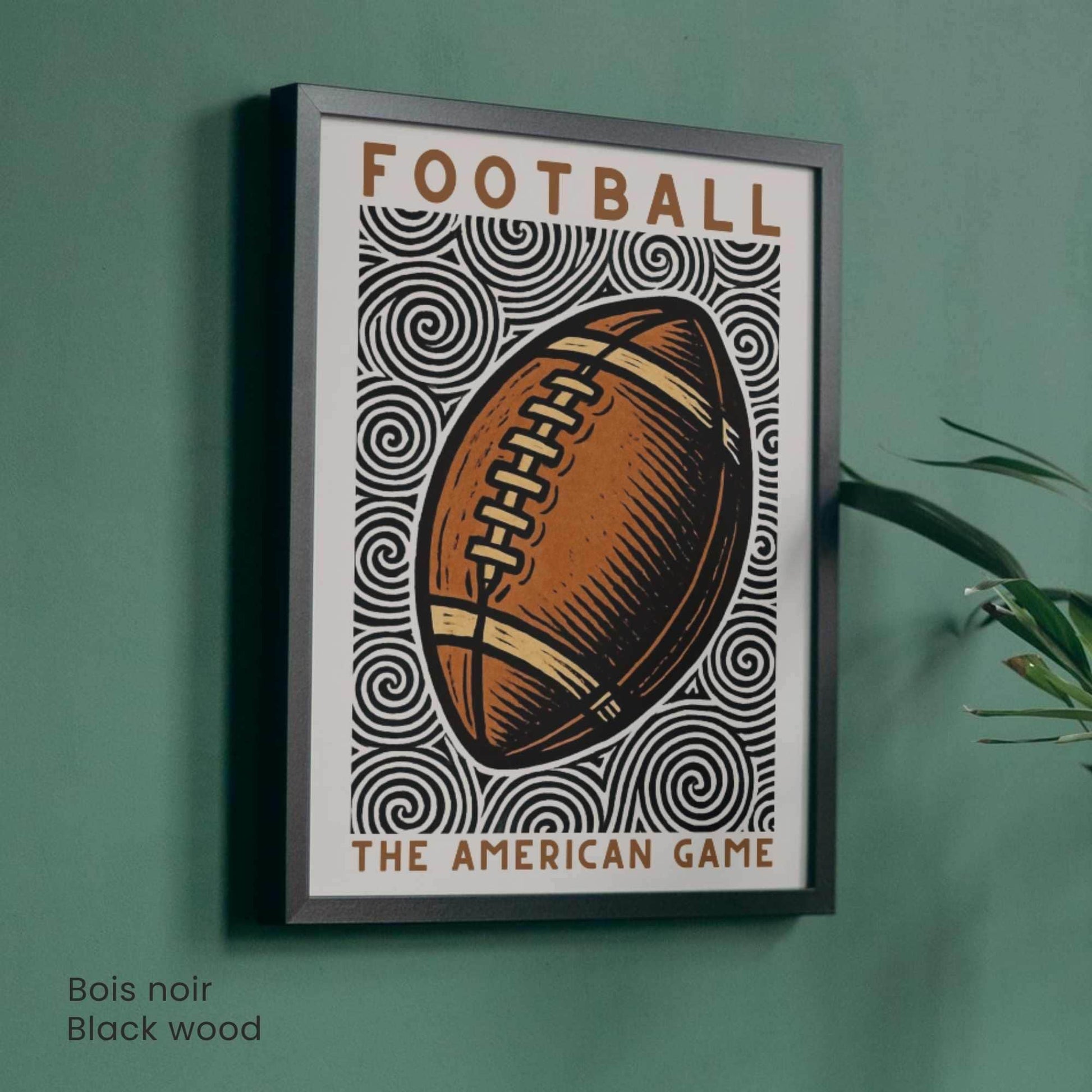 Affiche Football Américain | Poster Sport Vintage | Décoration Murale Rétro