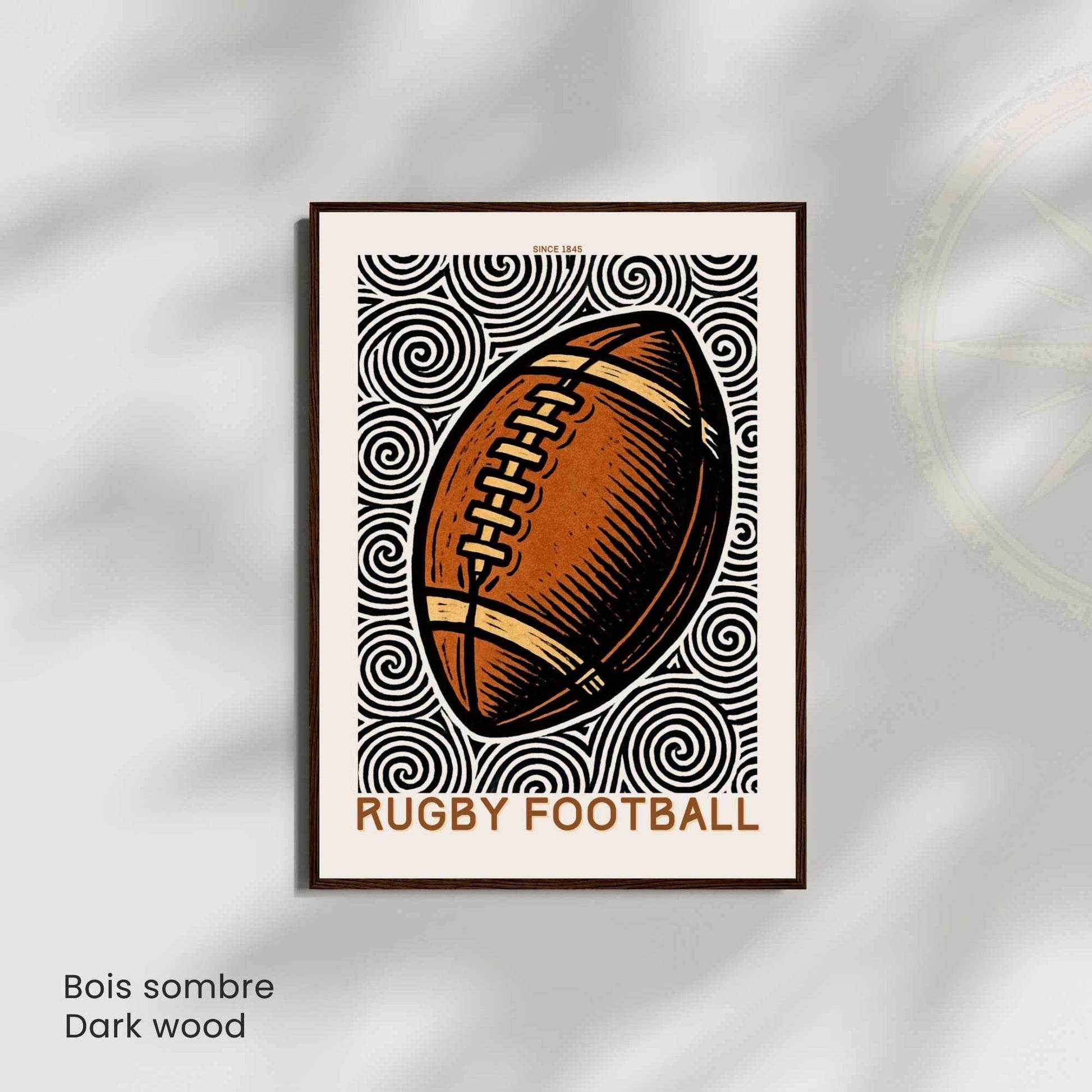 Affiche Rugby Football | Poster Sport Vintage | Décoration Murale Rétro Rugby | Affiche Rugby