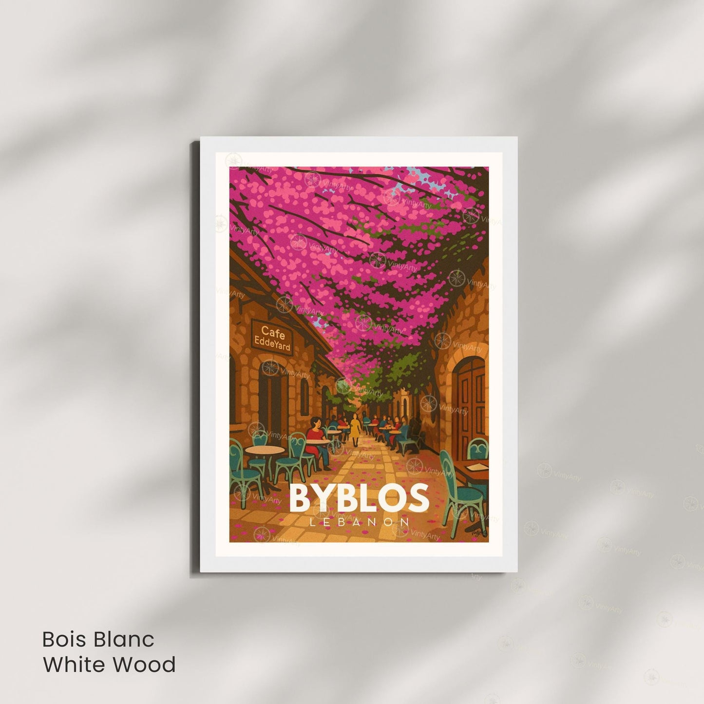Affiche Byblos Liban | Poster Voyage Vintage | Illustration Rue Fleurie