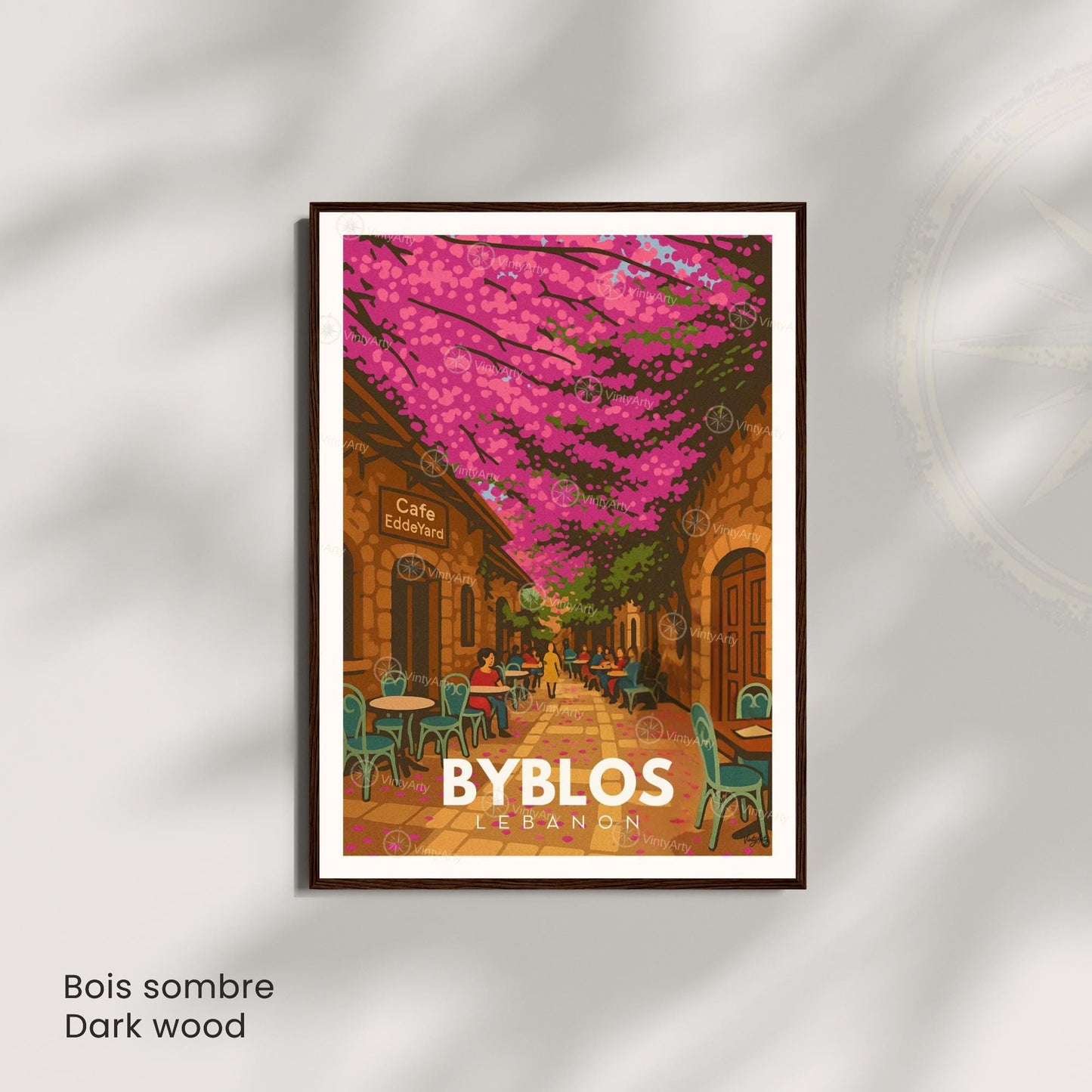 Affiche Byblos Liban | Poster Voyage Vintage | Illustration Rue Fleurie
