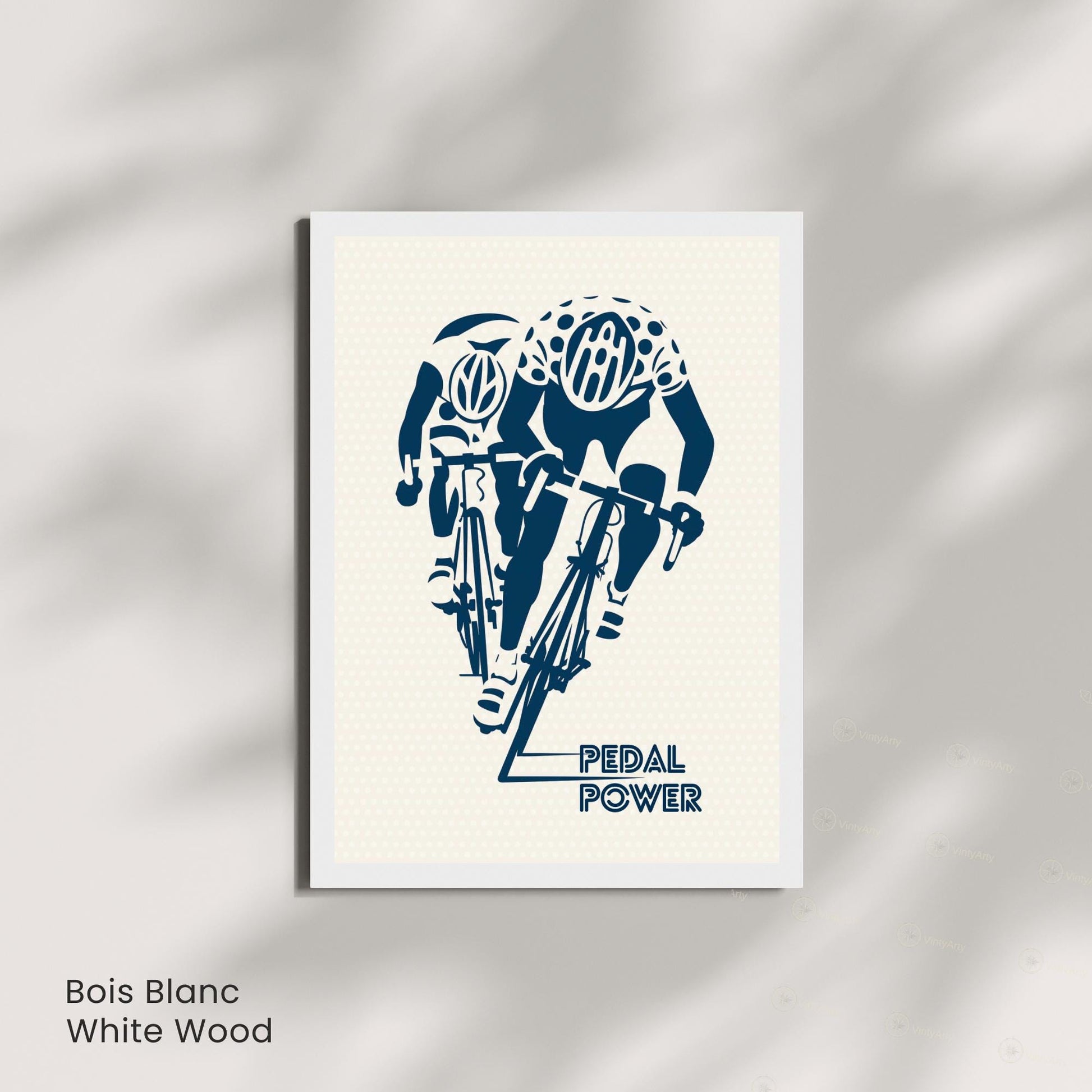 Affiche Cyclisme Pedal Power | Poster Vintage Vélo | Illustration Sportive Murale
