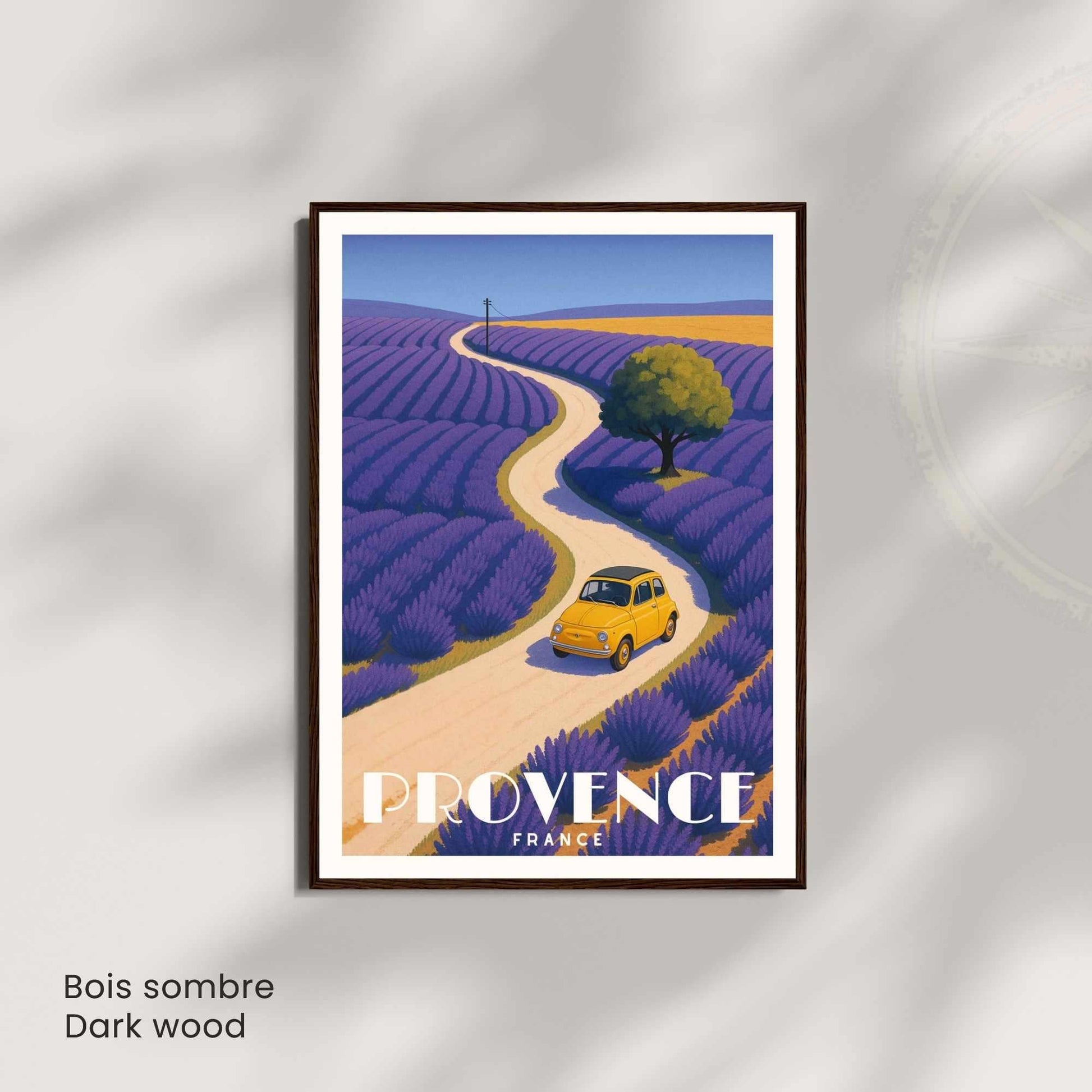 Affiche Provence Lavande | Poster Vintage France | Illustration Retro Voyage