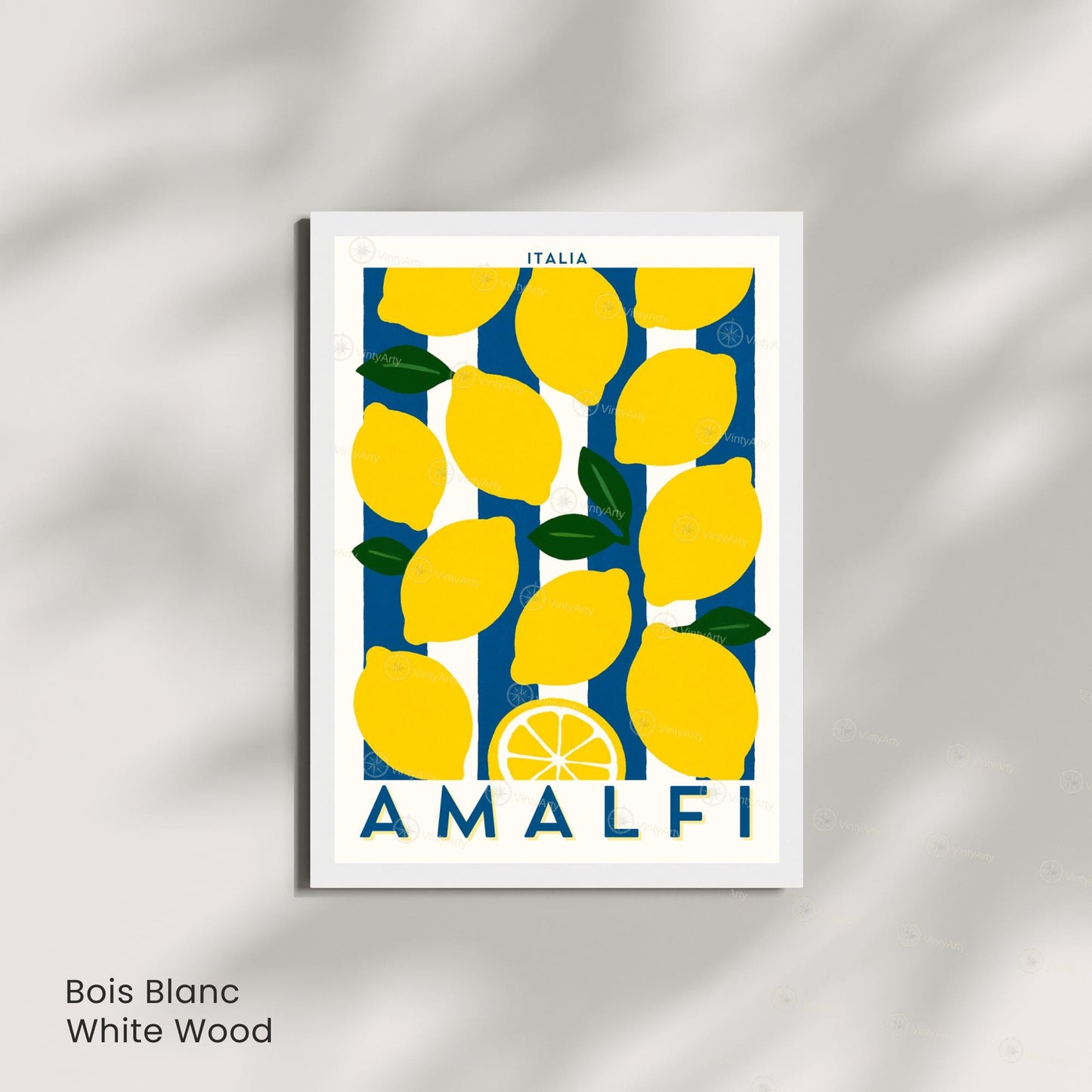 Affiche Amalfi – Poster Citrons Italie – Illustration Graphique Méditerranéenne Vintage - Citron d'Amalfi