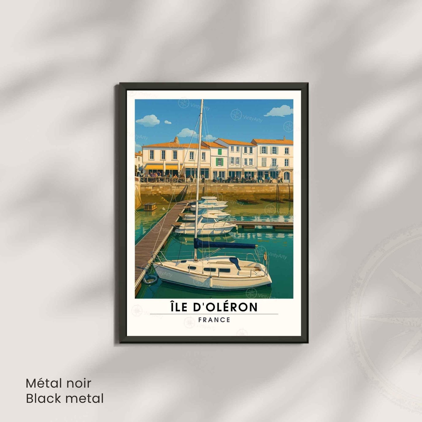 Affiche Île d’Oléron – Port & Voiliers | Affiche Charente-Maritime – Côte Atlantique