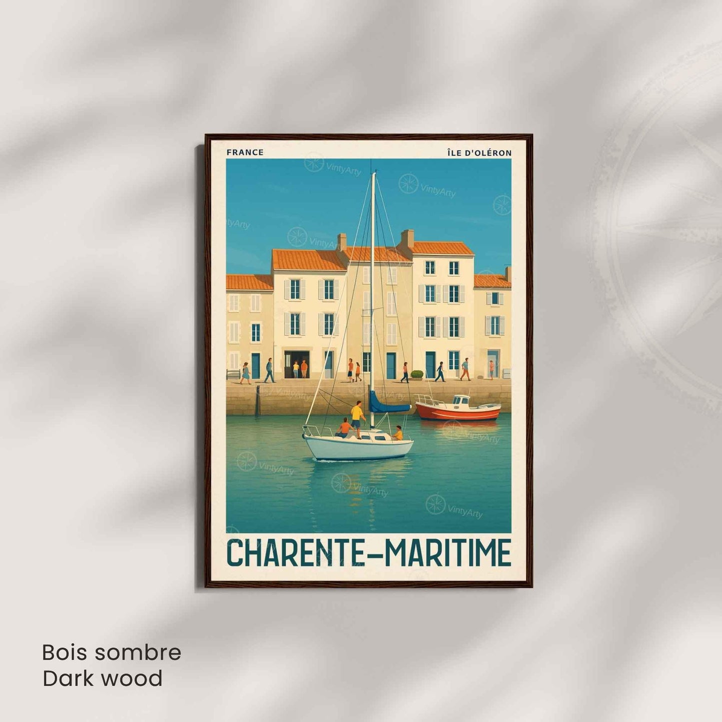 Affiche Île d’Oléron – Charente-Maritime | Affiche Vintage Côte Atlantique – France
