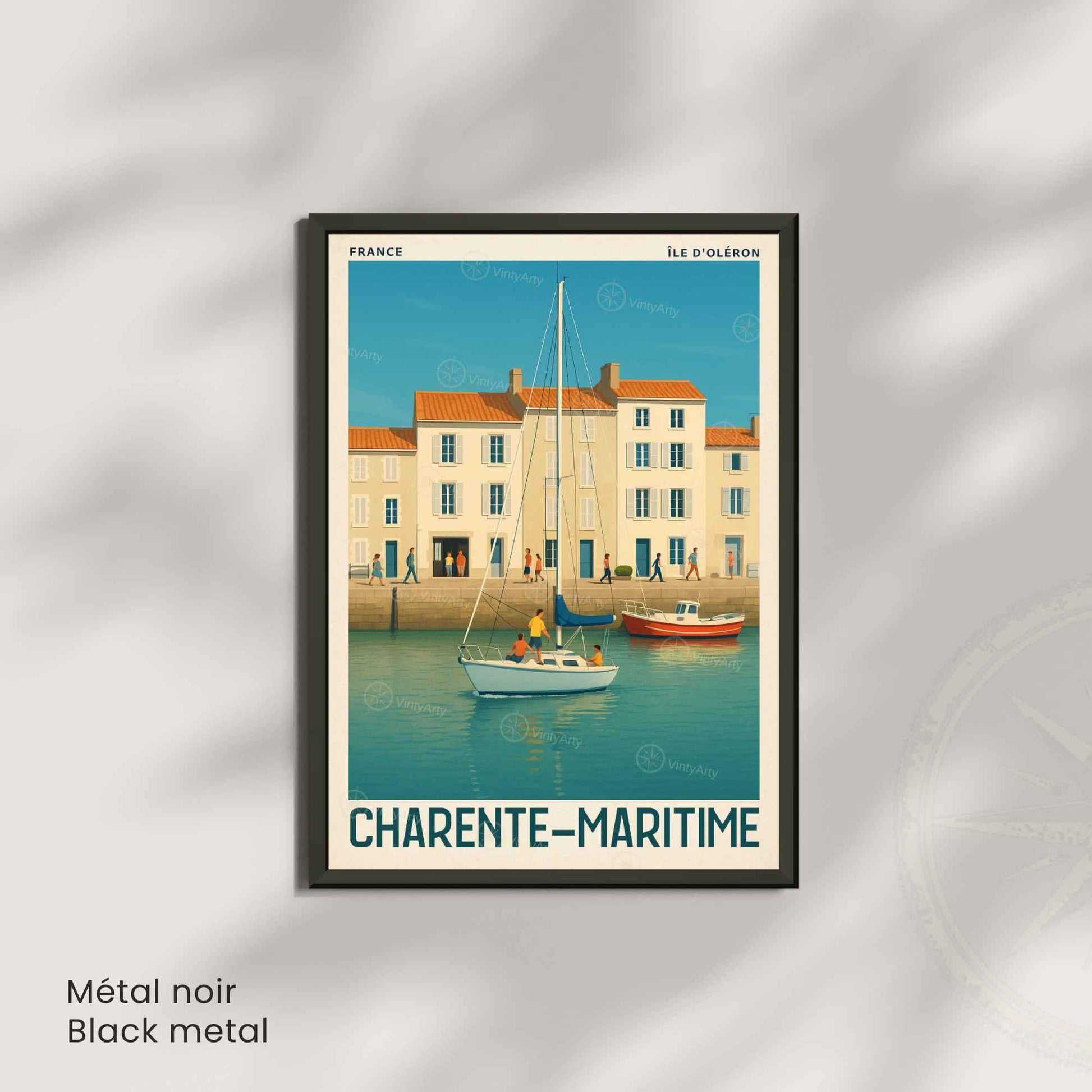 Affiche Île d’Oléron – Charente-Maritime | Affiche Vintage Côte Atlantique – France