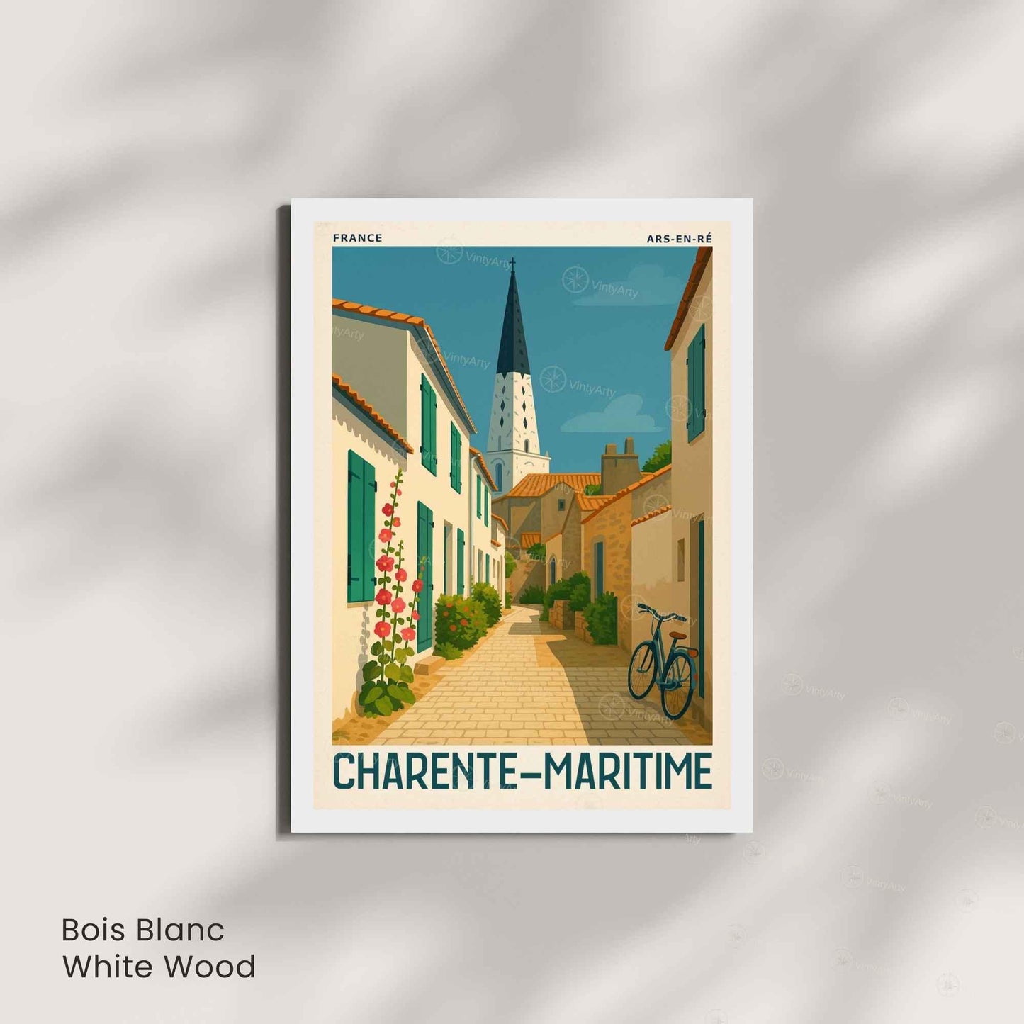 Affiche Ars-en-Ré – Affiche Charente-Maritime | Affiche Vintage Île de Ré – Côte Atlantique