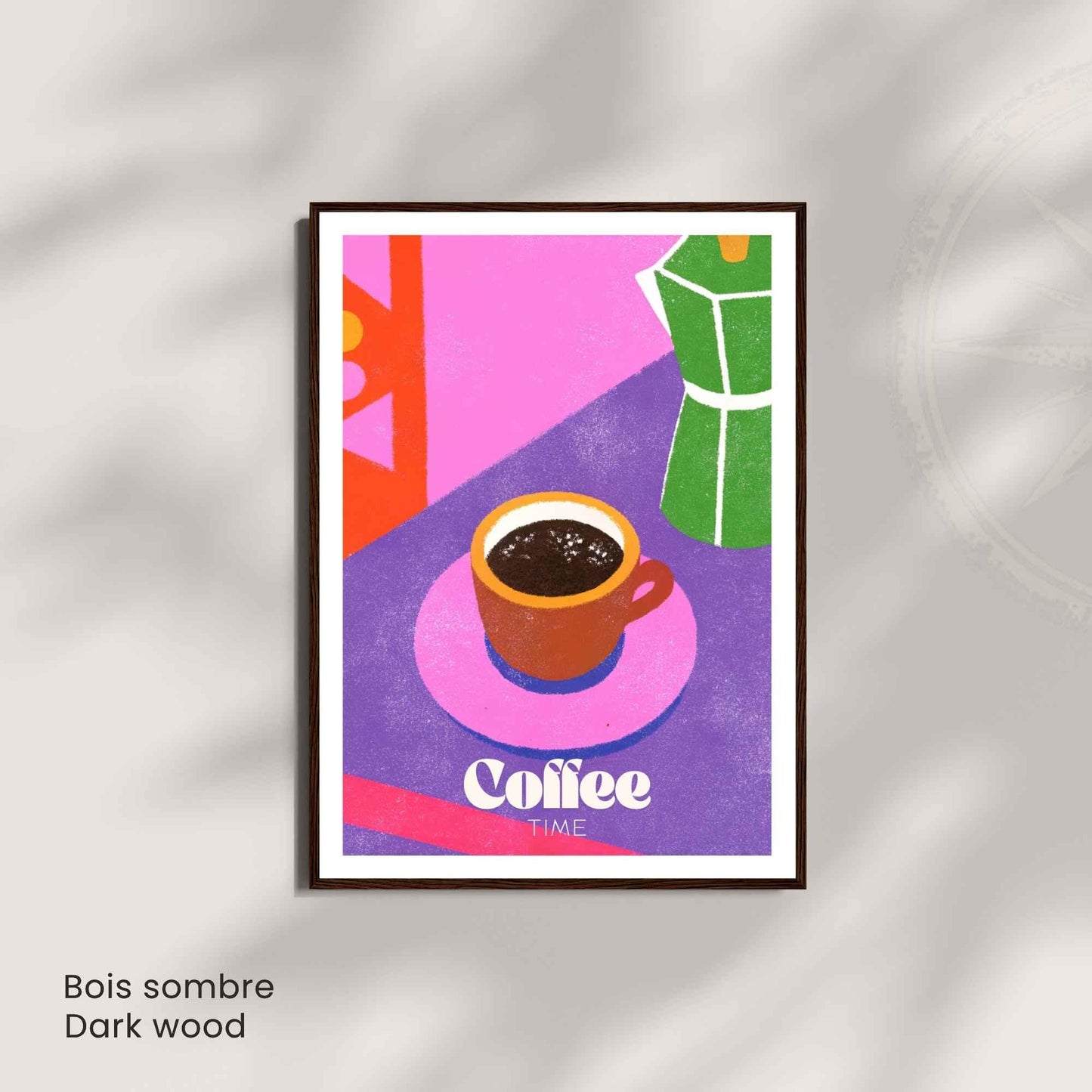 Affiche café – Illustration Moderne Colorée | Affiche Café Design Contemporain