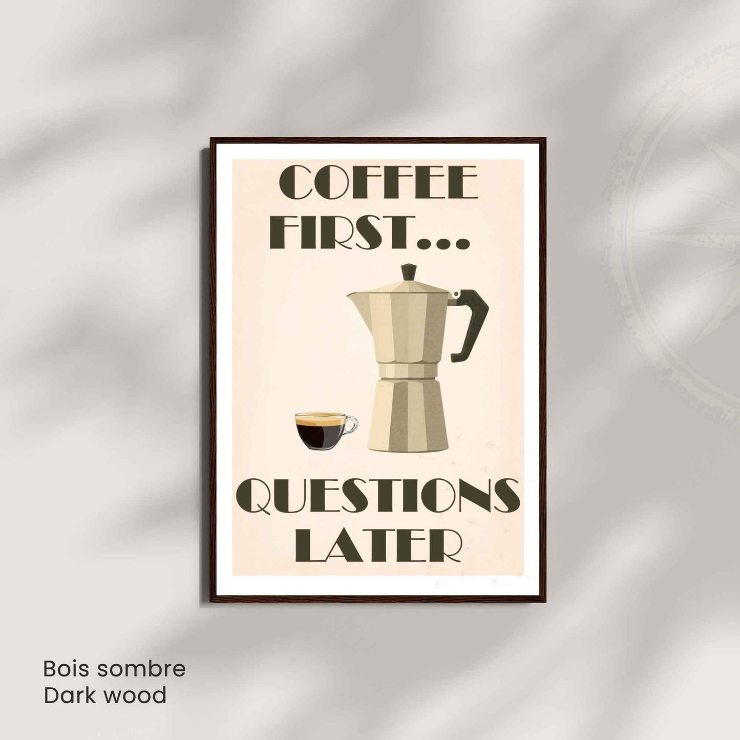 Affiche café – moka | Affiche Café Humoristique Vintage | Décoration Cuisine