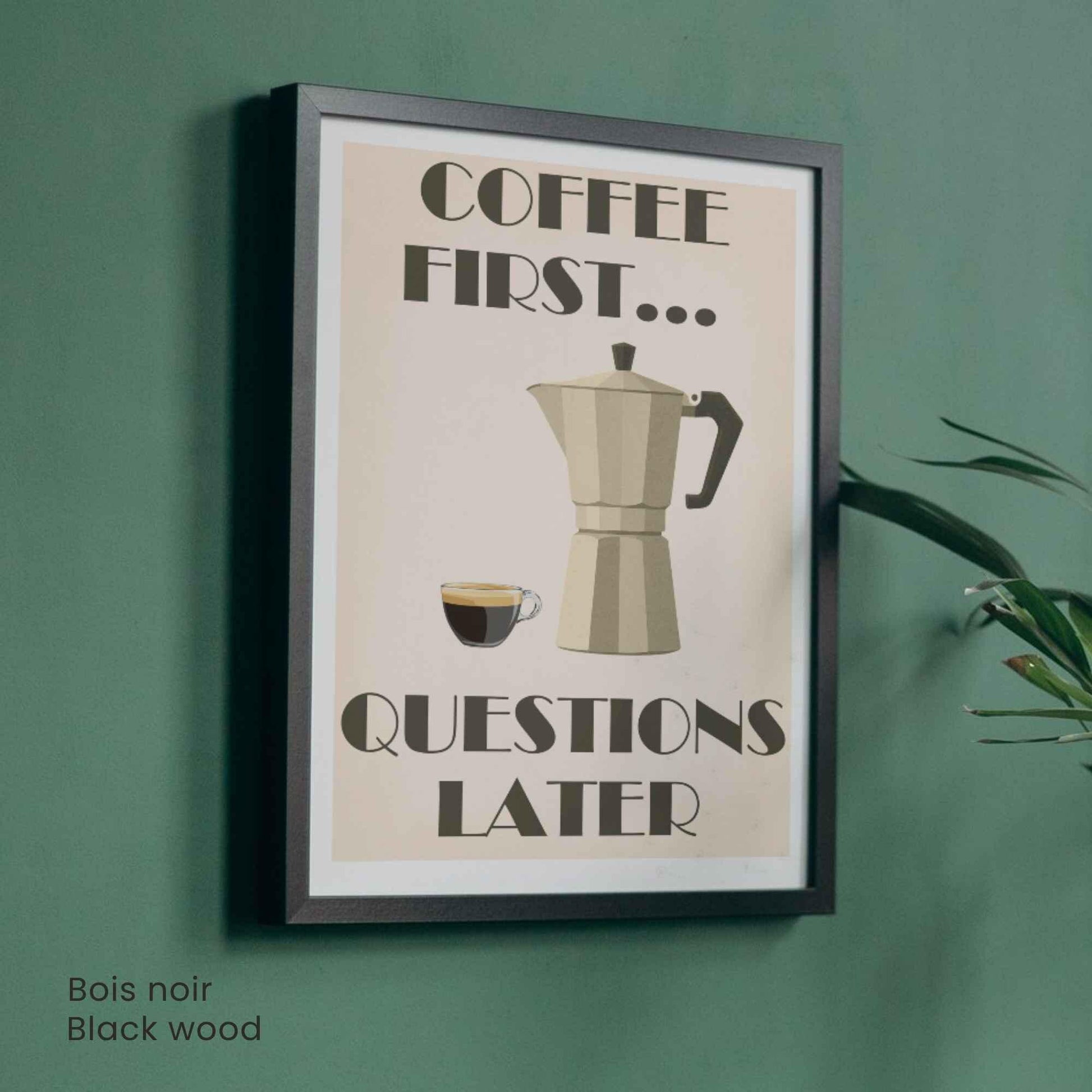 Affiche café – moka | Affiche Café Humoristique Vintage | Décoration Cuisine