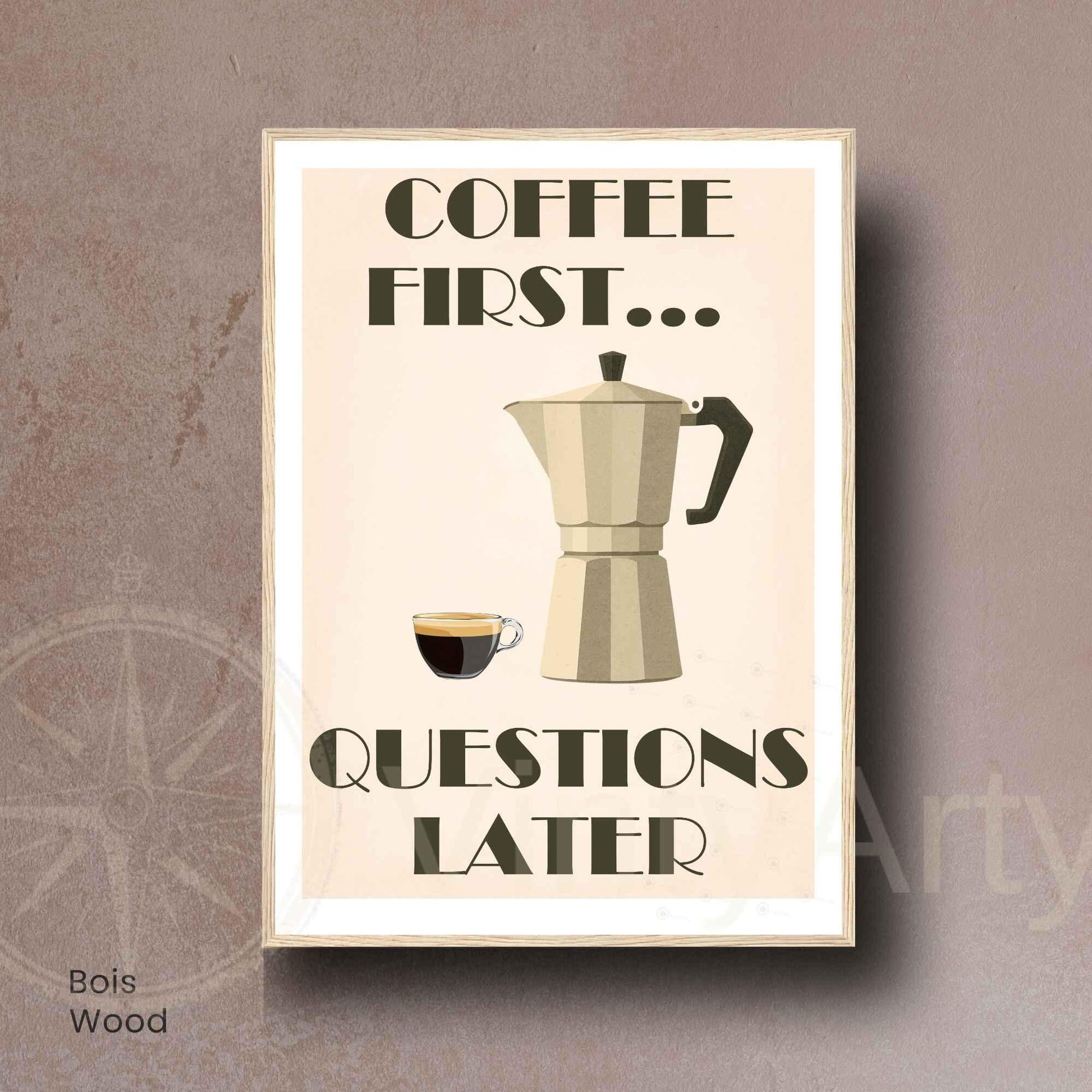 Affiche café – moka | Affiche Café Humoristique Vintage | Décoration Cuisine