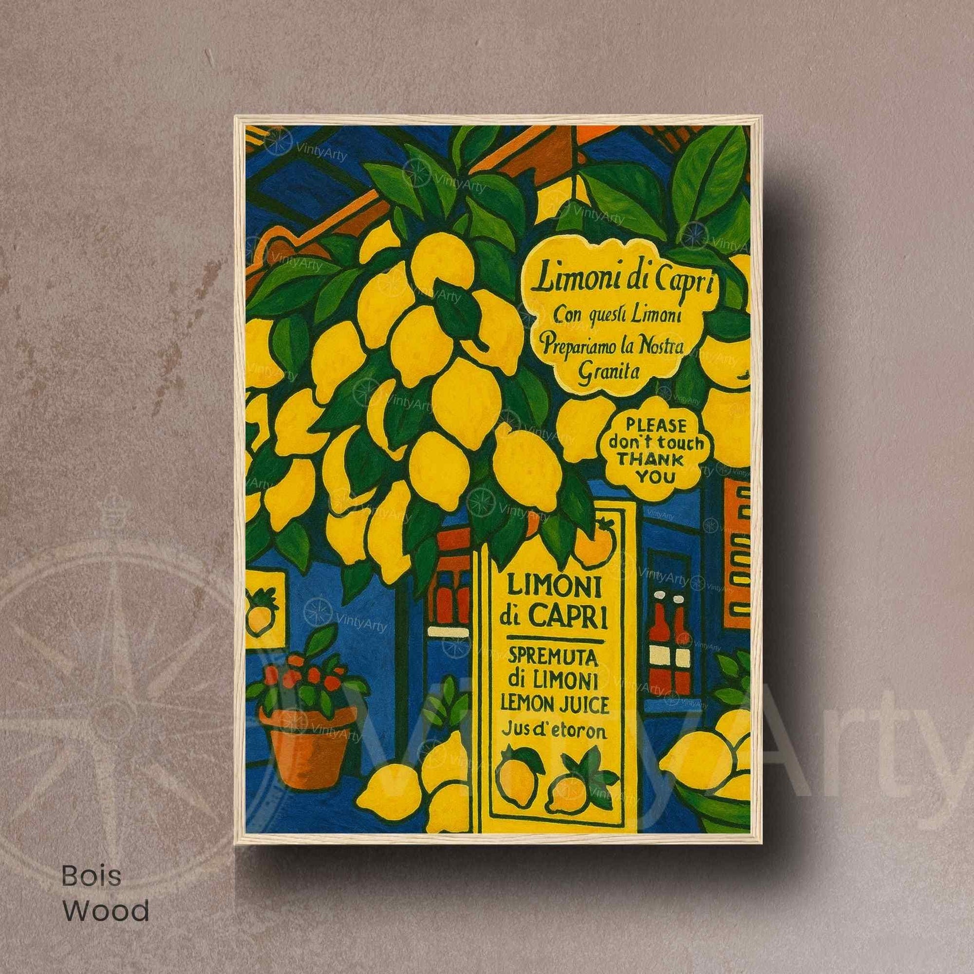 Affiche citron de Capri – Italie | Poster Côte Amalfitaine | Affiche citron