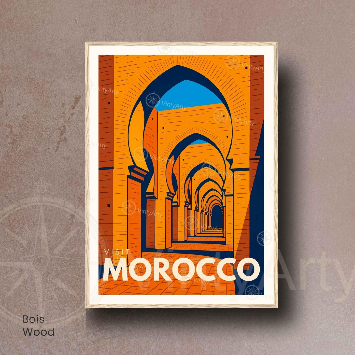 Affiche Maroc – Arches Marocaines | Affiche Voyage & Architecture Orientale