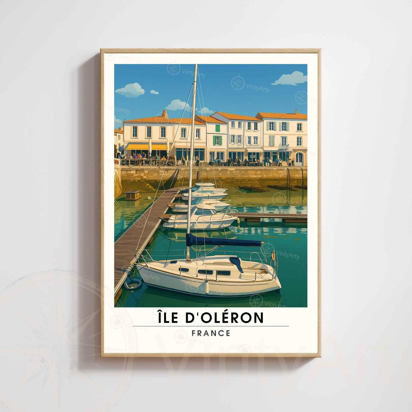 Affiche Île d’Oléron – Port & Voiliers | Affiche Charente-Maritime – Côte Atlantique