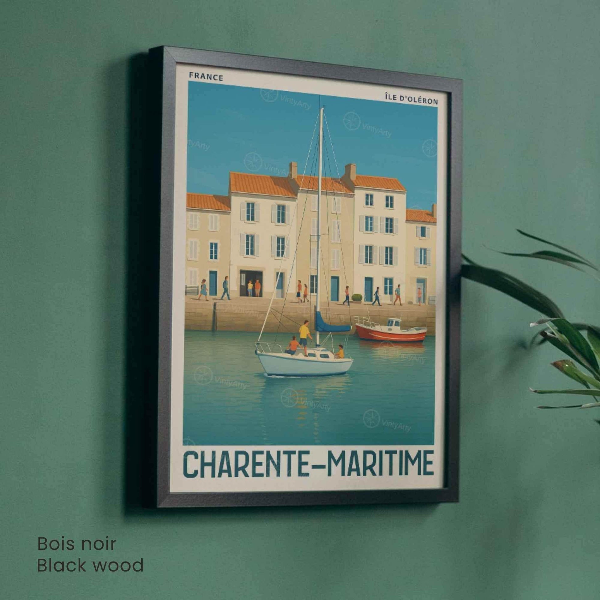 Affiche Île d’Oléron – Charente-Maritime | Affiche Vintage Côte Atlantique – France