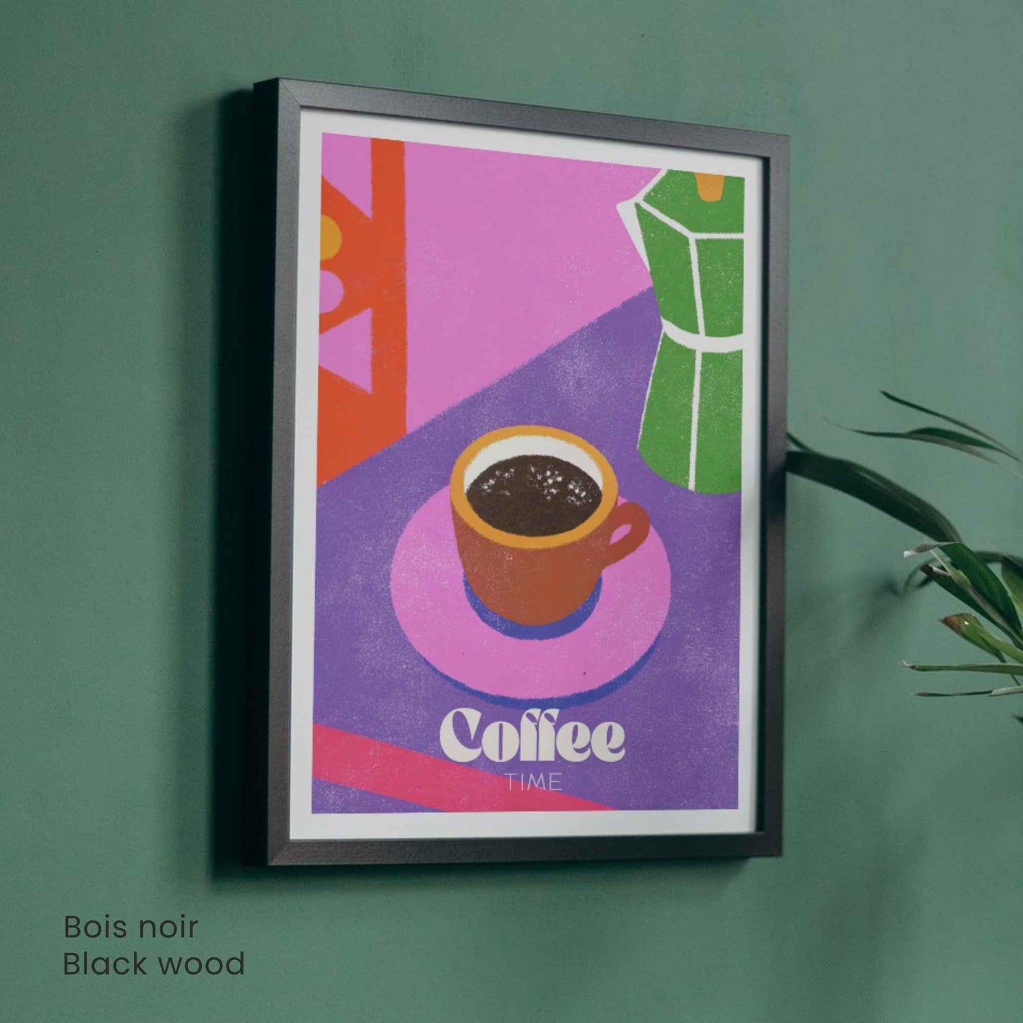 Affiche café – Illustration Moderne Colorée | Affiche Café Design Contemporain