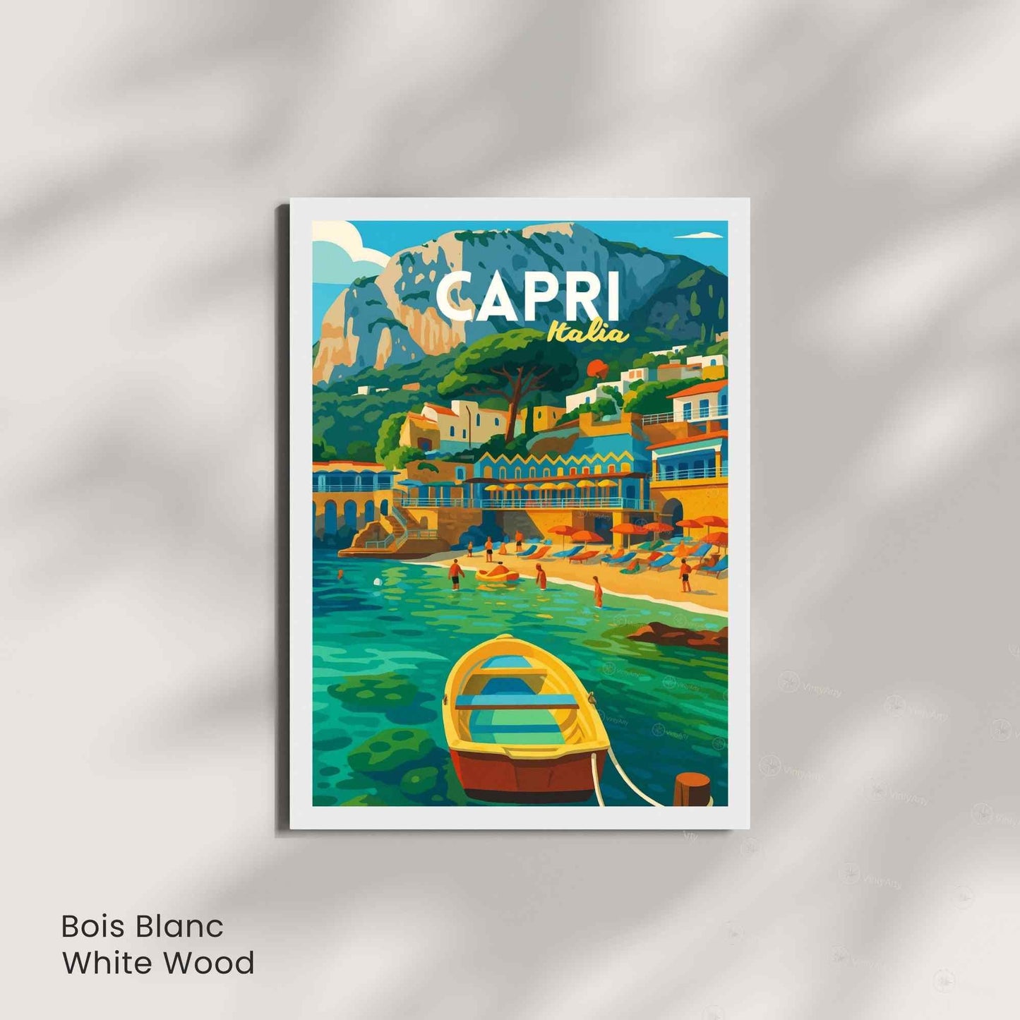 Affiche Capri – Italie | Poster Côte Amalfitaine | Illustration graphique Méditerranée vintage