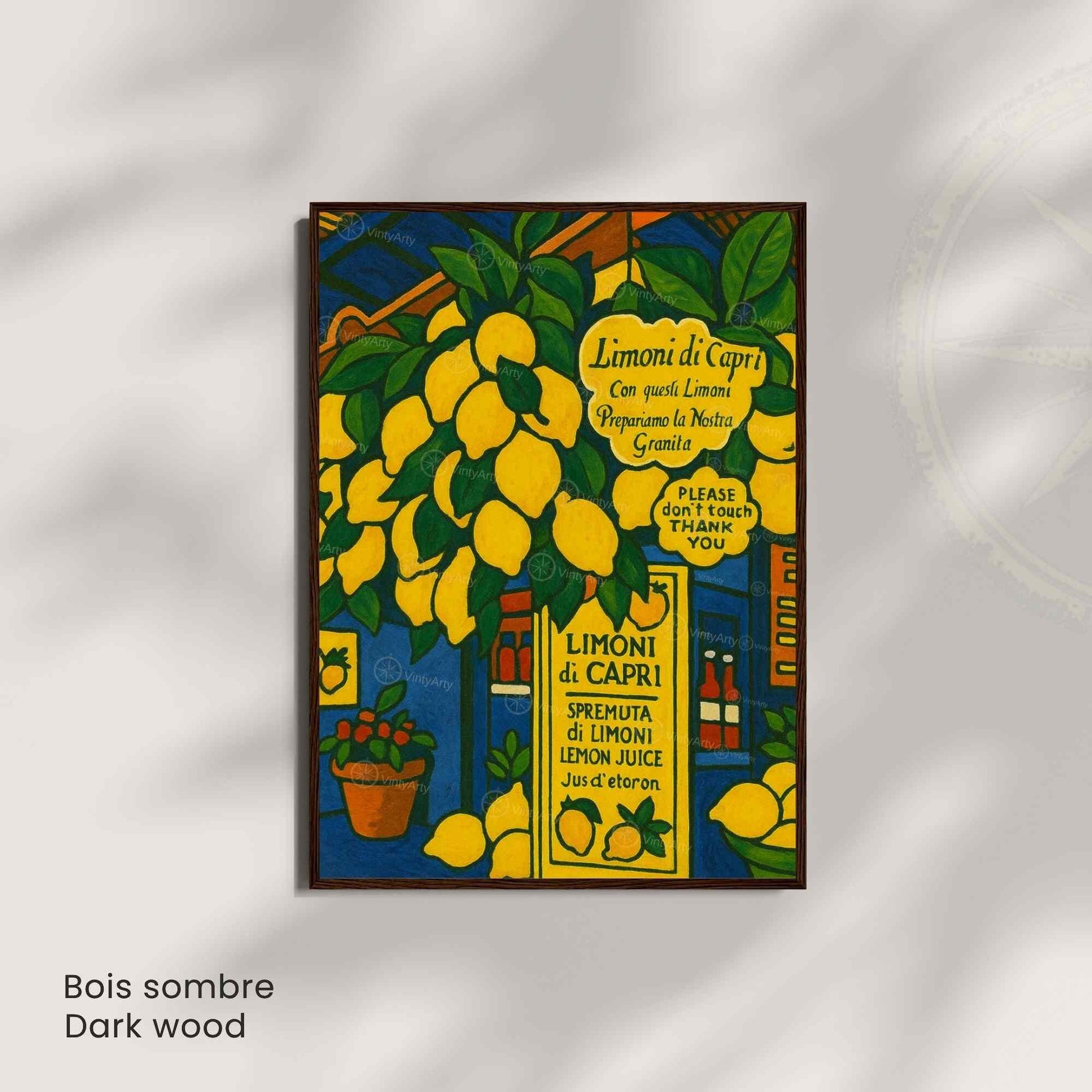 Affiche citron de Capri – Italie | Poster Côte Amalfitaine | Affiche citron