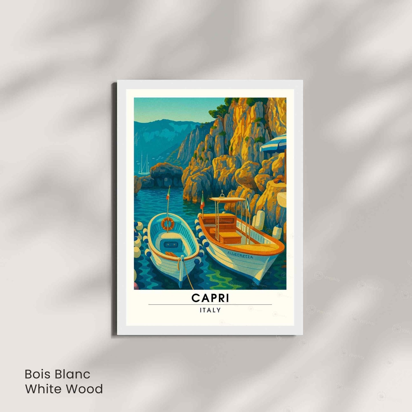 Affiche Capri – Italie | Poster Vintage Méditerranéen | Illustration Côte Amalfitaine
