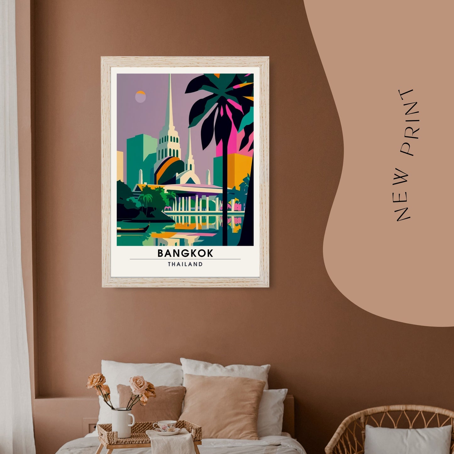 Impression Bangkok | Impression de voyage Bangkok | Poster minimaliste