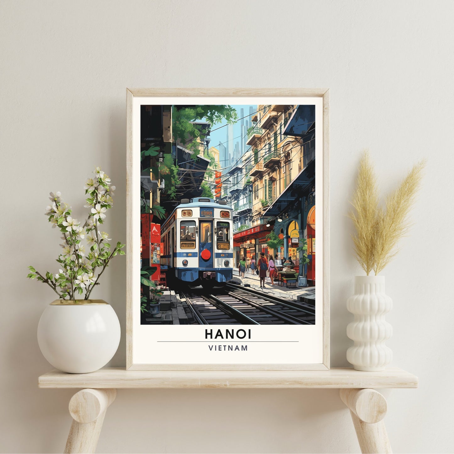 Impression Hanoi | Impression de voyage Hanoi, Vietnam | Rue de train de Hano