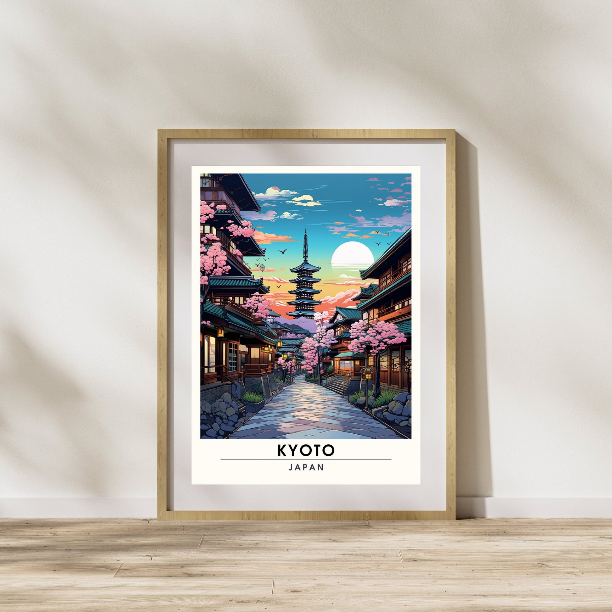 Affiche Kyoto, Japon | Affiche de Voyage Kyoto| affiche de voyage Japon