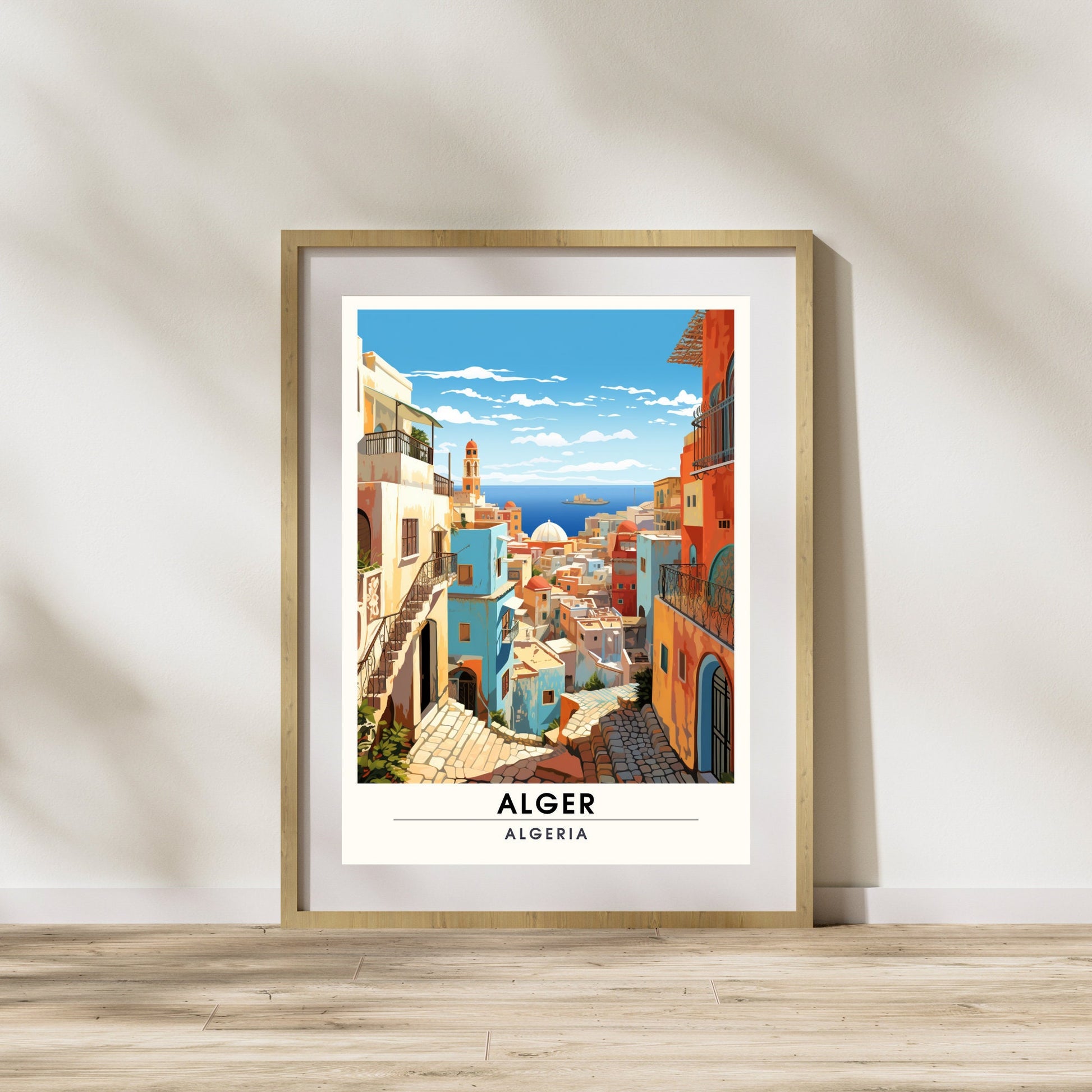 Affiche Alger | Affiche de voyage Alger | Affiche Casbah d'Alger | Impression Algérie