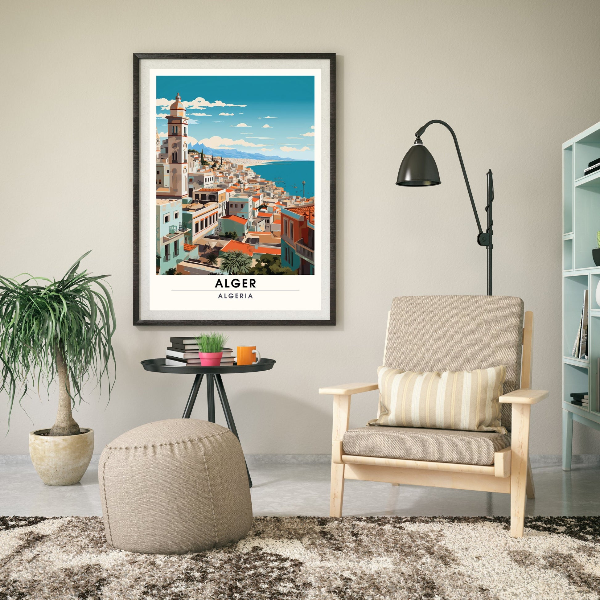 Affiche Alger | Affiche de voyage Alger | Affiche Casbah d'Alger | Impression Algérie