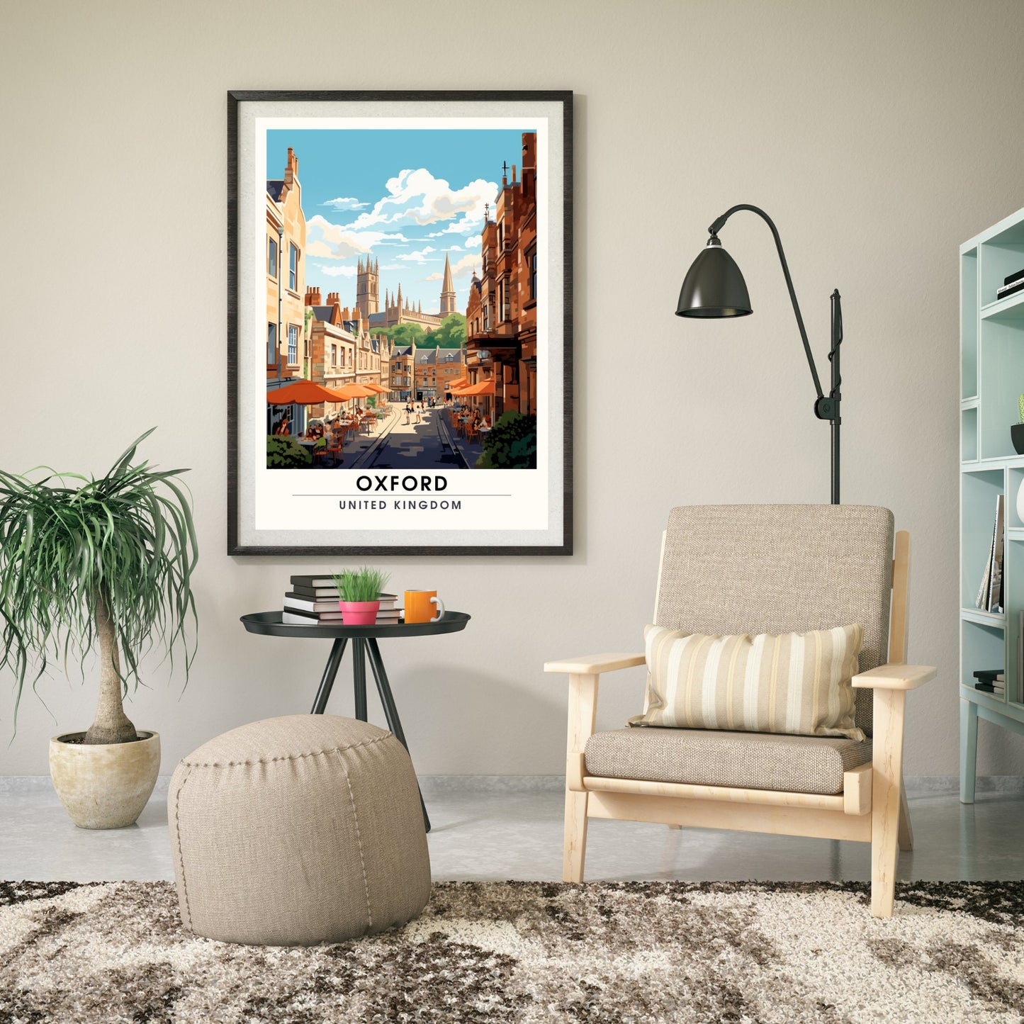 Affiche Oxford | impression de voyage Oxford | Impression Oxford | Affiche Royaume-Uni