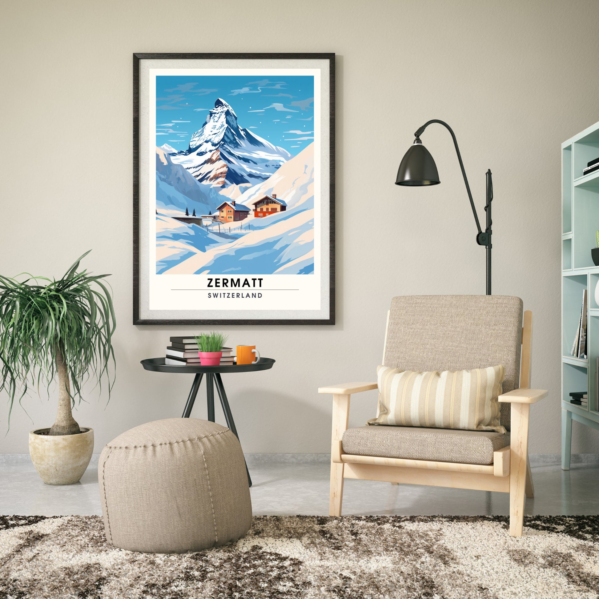 Affiche Zermatt, Suisse | impression Zermatt | Impression de voyage Zermatt