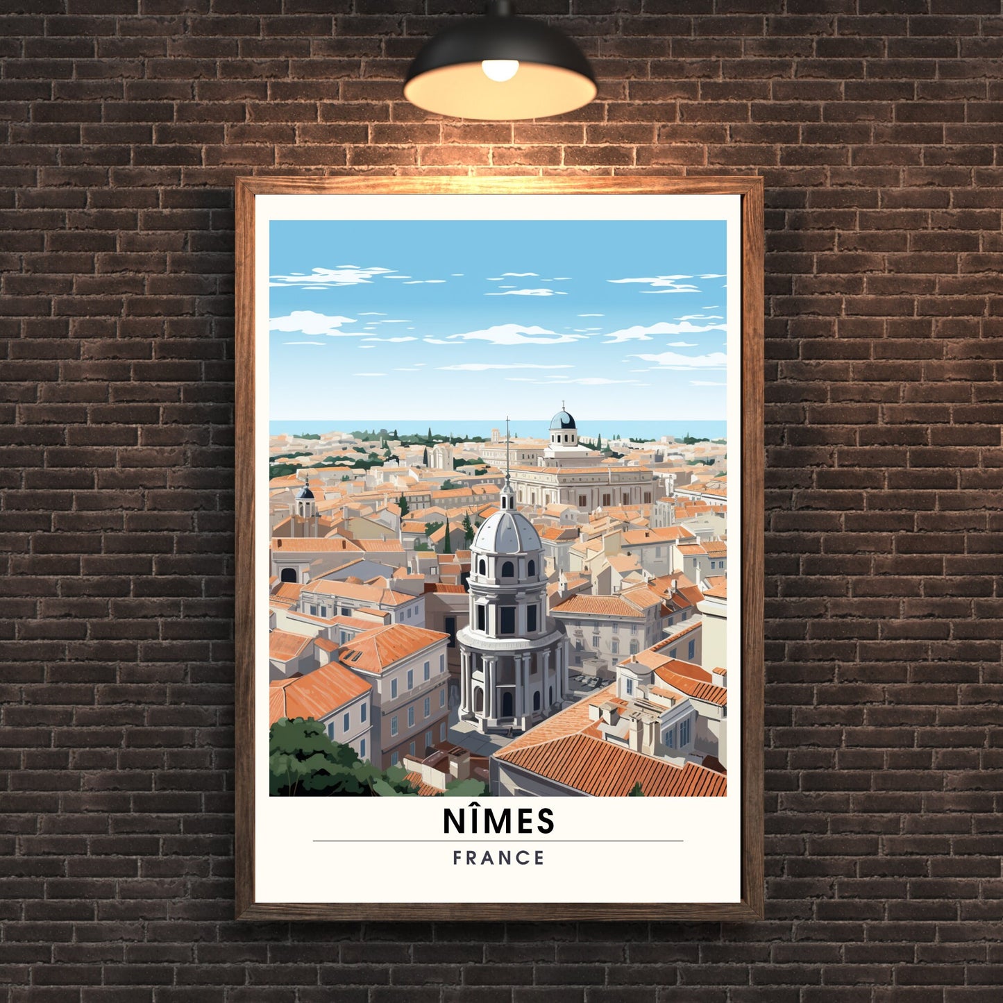 Impression Nîmes | Affiche de Voyage Nîmes | Impression de Voyage Nîmes , France