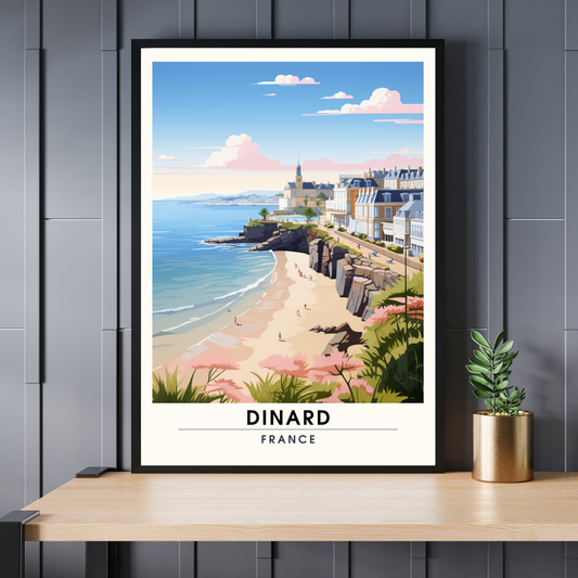 Affiche Dinard , impression de voyage Dinard , Affiche France, affiche de voyage Dinard, Bretagne