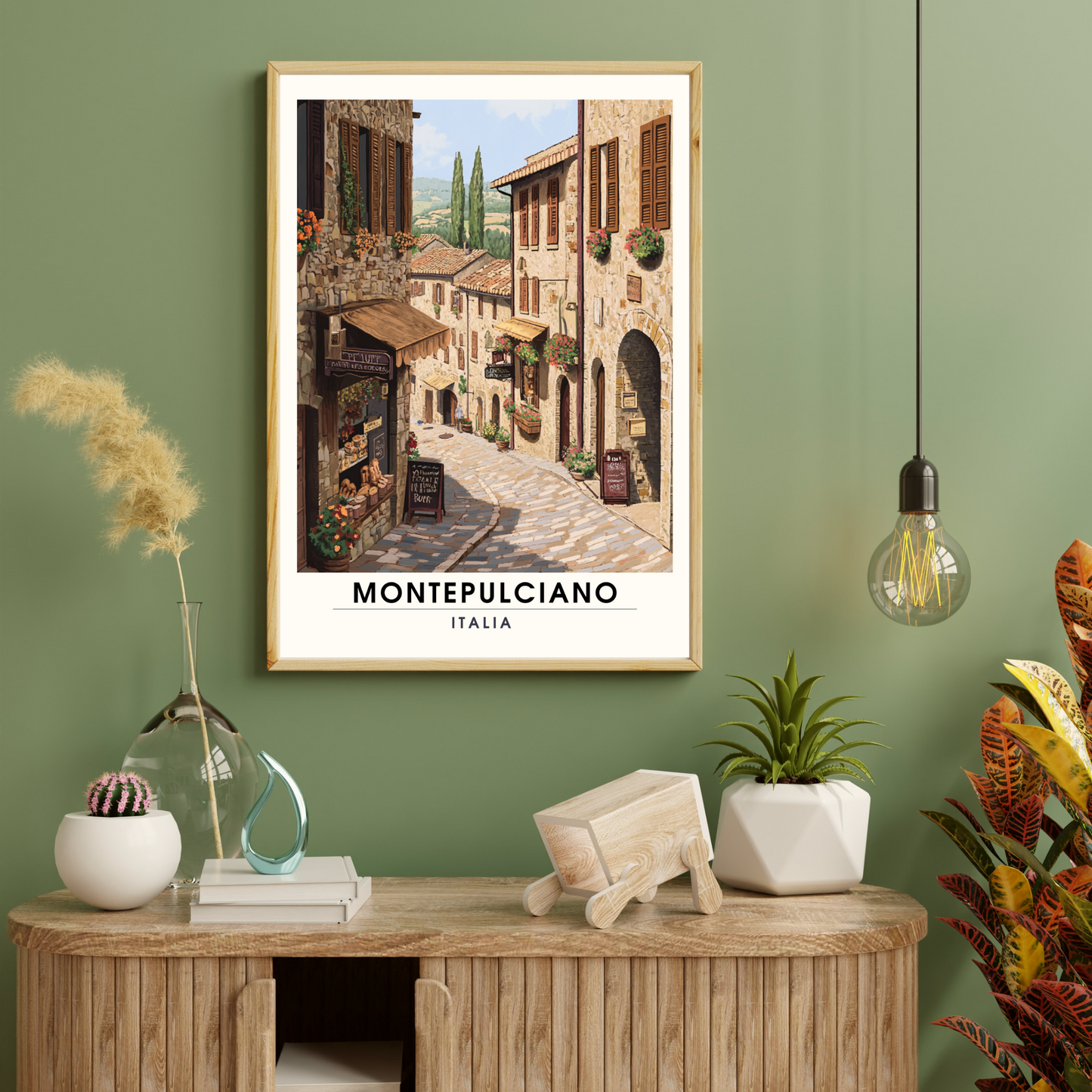 Affiche Montepulciano | Impression Montepulciano, Italie | Impression de voyage Italie