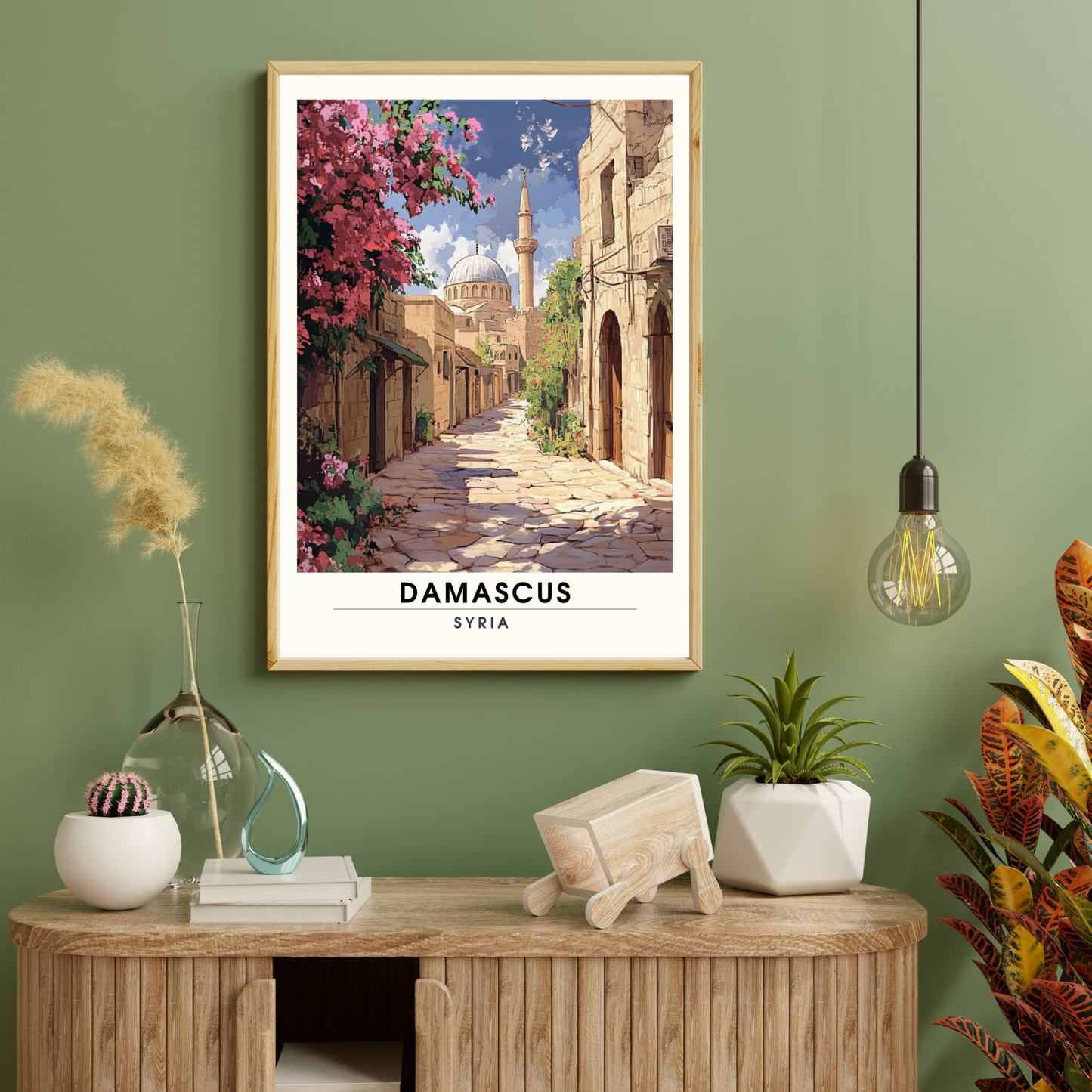 Affiche de voyage Damas | Poster Damas | Affiche de voyage Syrie