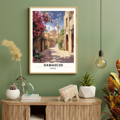 Affiche de voyage Damas | Poster Damas | Affiche de voyage Syrie