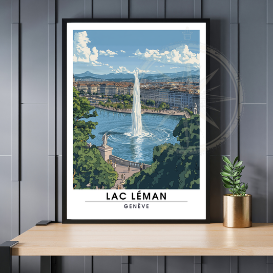 Affiche Lac léman | Impression Suisse | Affiche Suisse