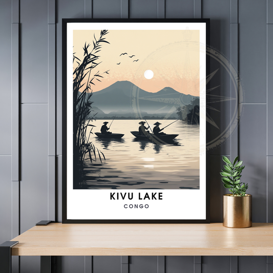 Affiche Kivu Lac | Impression  Congo | Affiche Lac