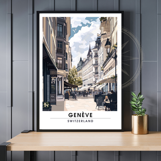 Affiche Genève | Impression de voyage Suisse | Affiche Suisse
