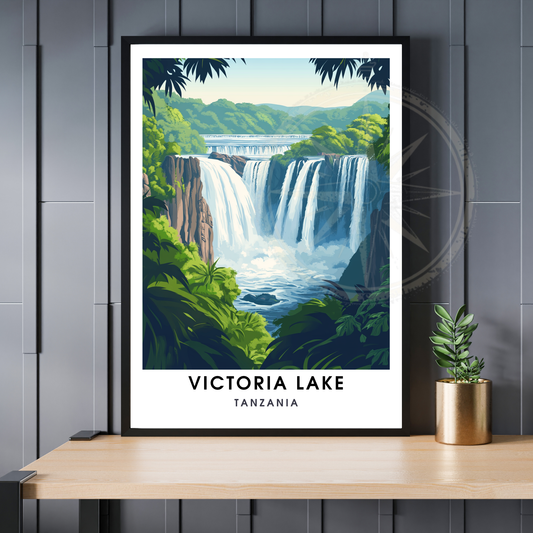 Affiche Lac Victoria | Poster Tanzanie | Affiche Lac