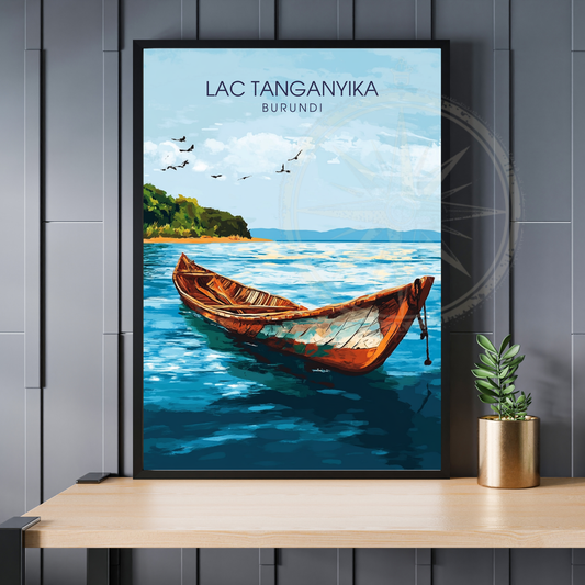 Affiche Lac Tanganyika | Poster Burundi | Affiche Lac