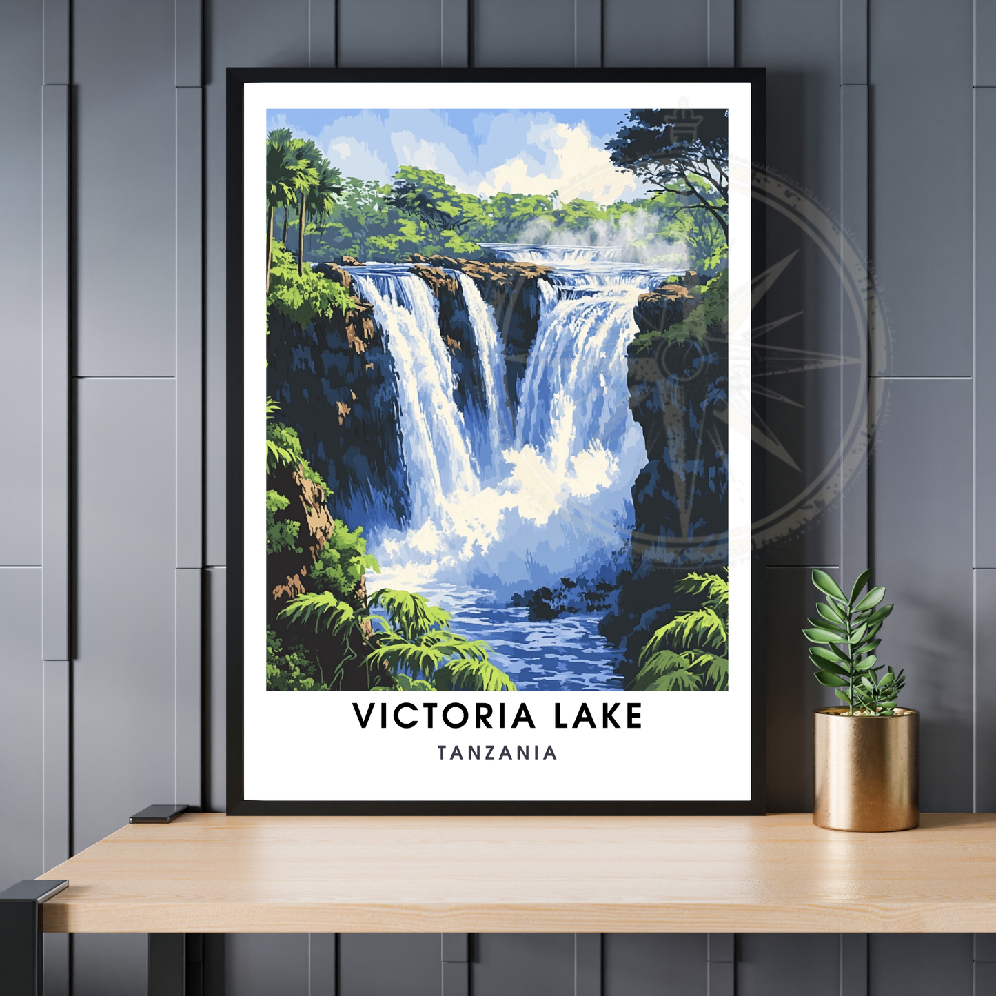 Affiche Lac Victoria | Poster de voyage Tanzanie | Affiche Lac