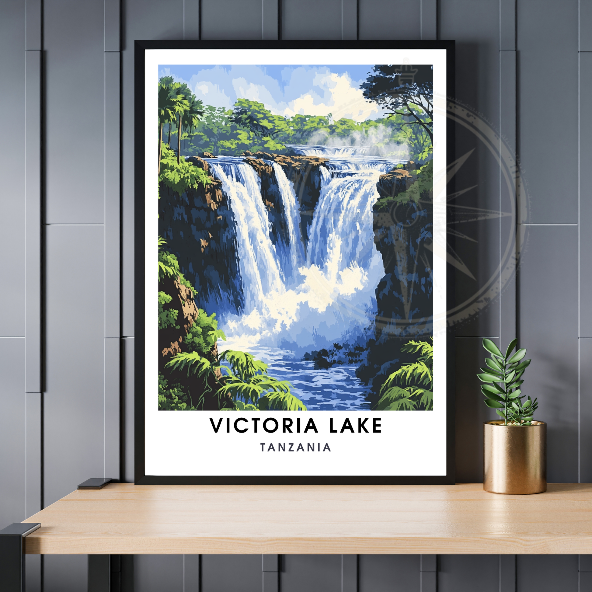 Affiche Lac Victoria | Poster de voyage Tanzanie | Affiche Lac